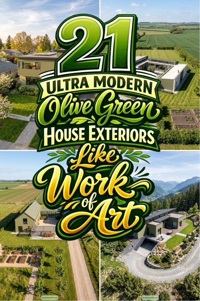 21 Ultra Modern Olive Green House Exteriors Like Work of Art