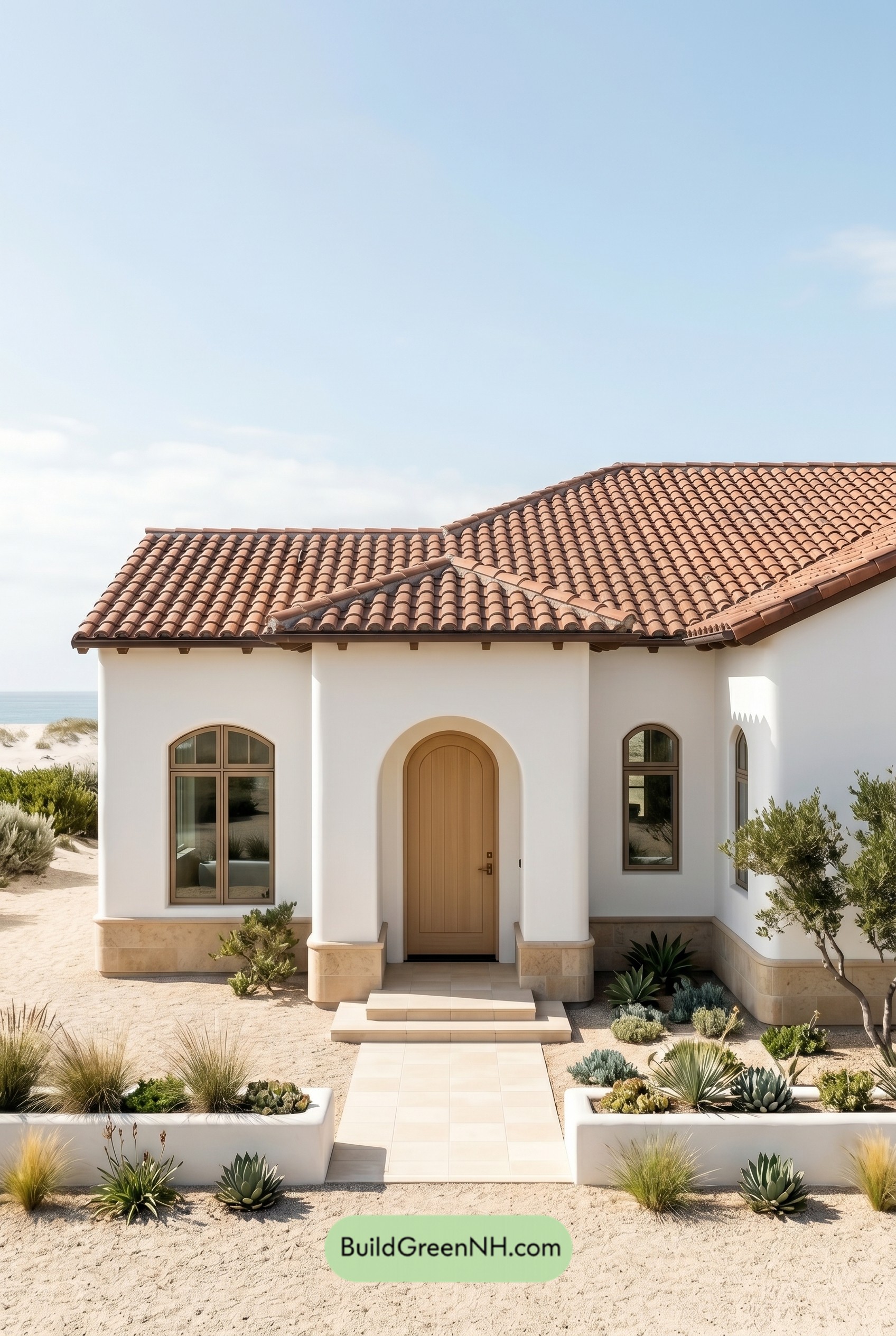 Single Story, 2 Beds, 1 Baths, 744 sq. ft., Mediterranean House Floor Plans: Azzurro Shore Bungalow