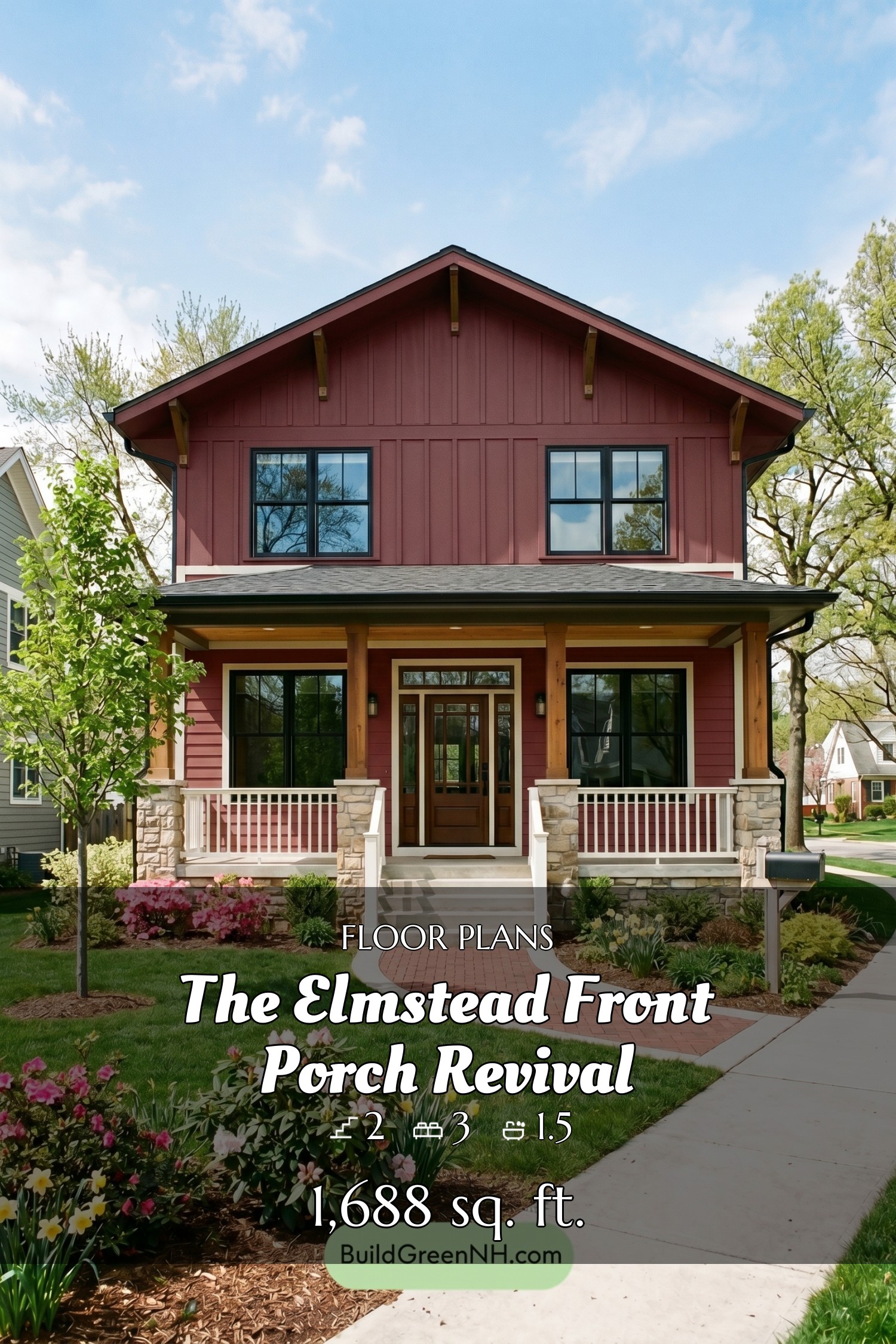 house siding color Deep red