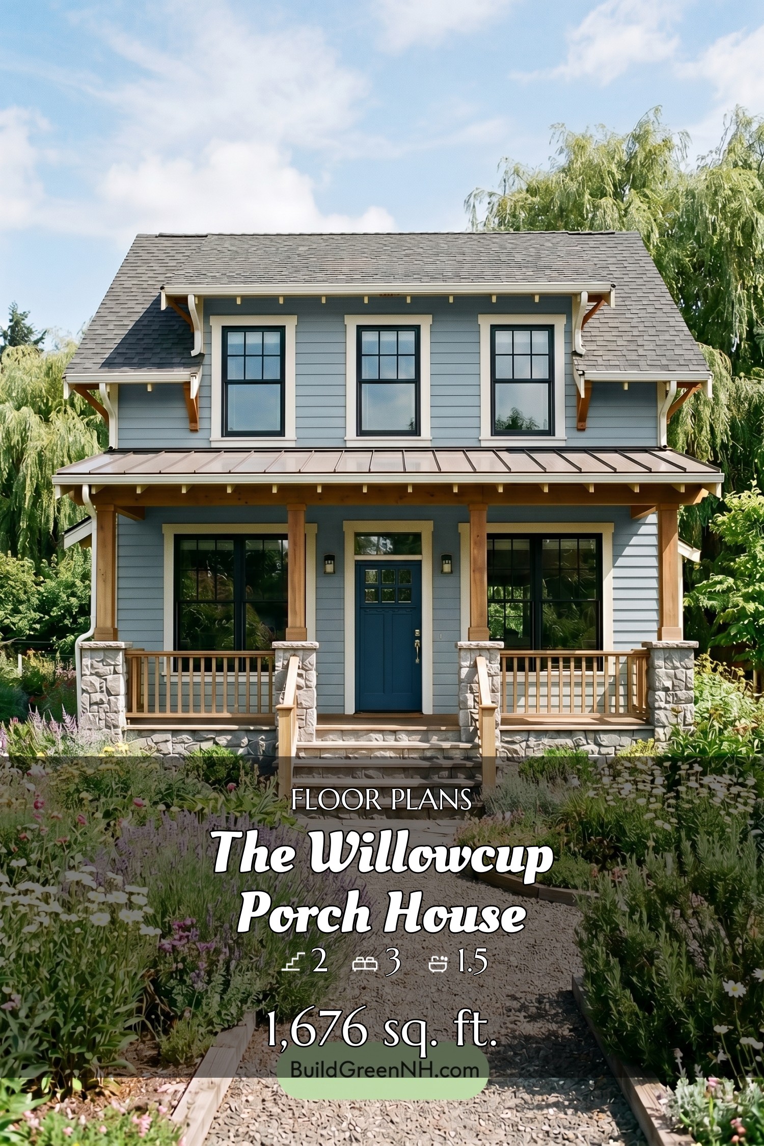 house siding color Dusty blue