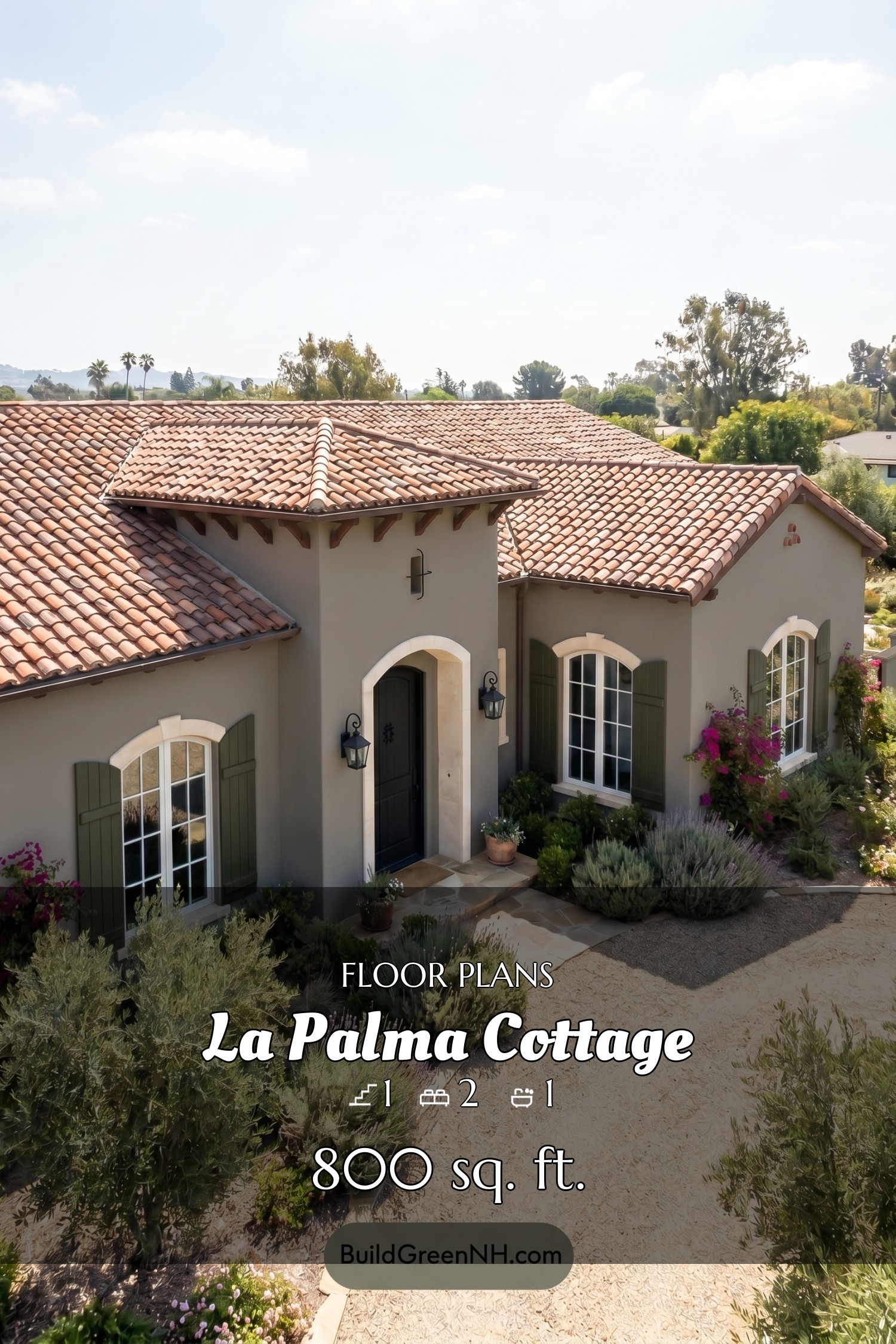 Deep greige walls, pale stone trim, near-black olive shutters, black front door, and black architectural fixtures