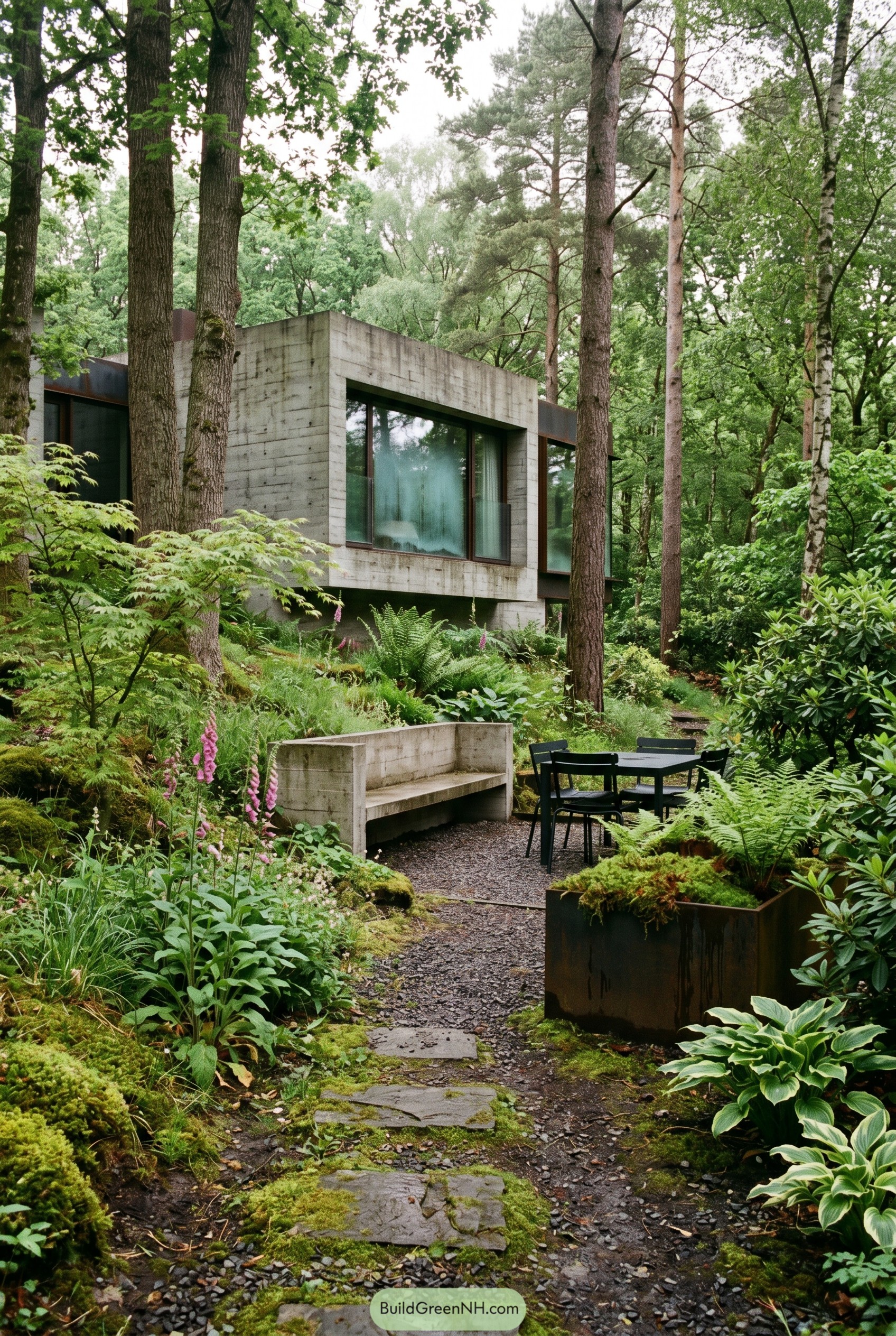 Modern Industrial Brutalism Houses With Luxury Gardens
