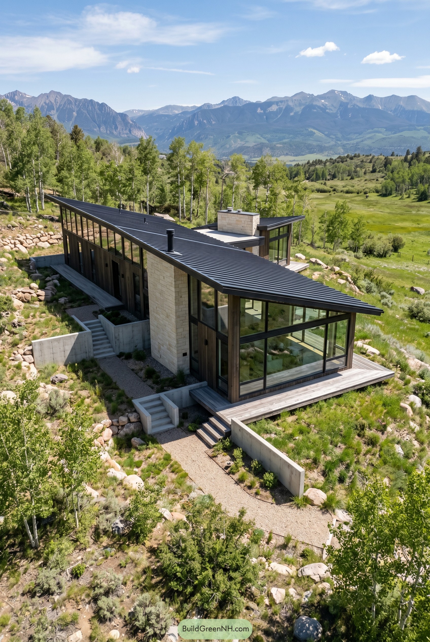 Modern Single-story Houses With Sloped Roofs