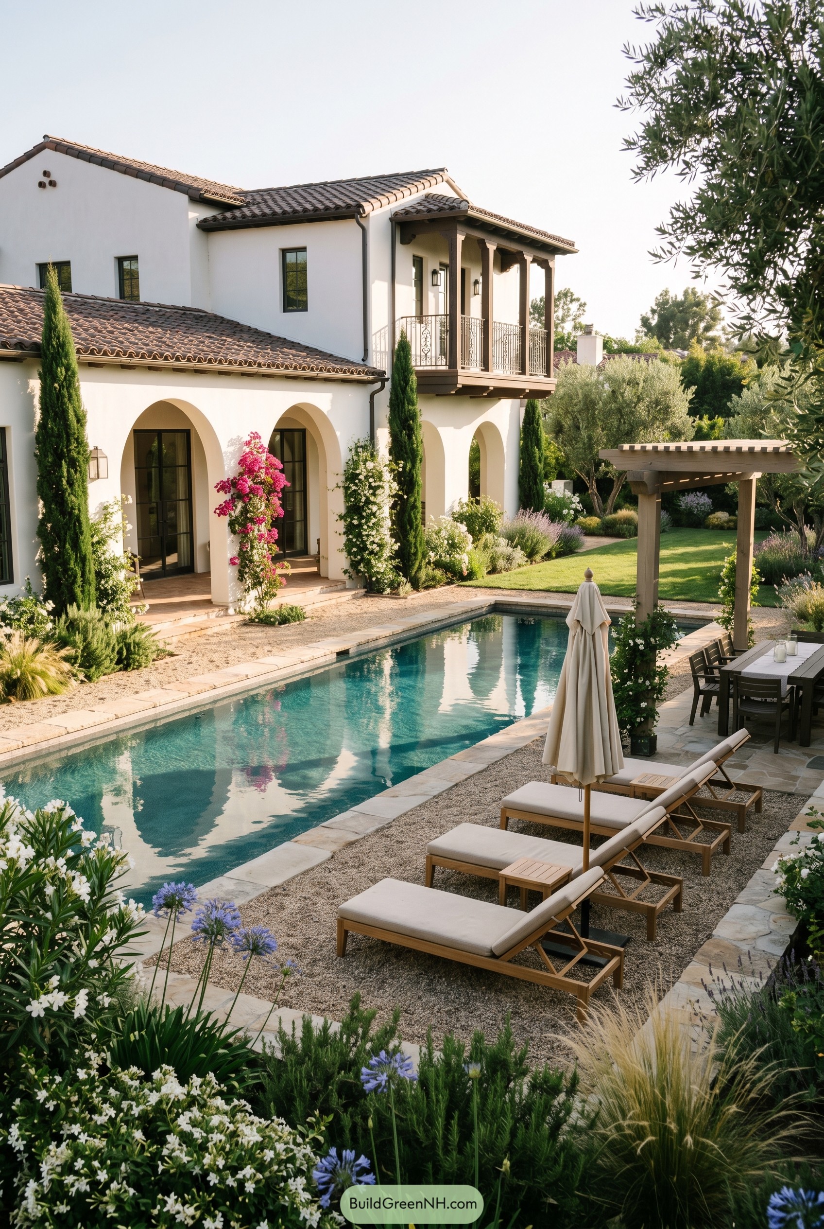 Modern Spanish Revival Houses With Luxury Gardens