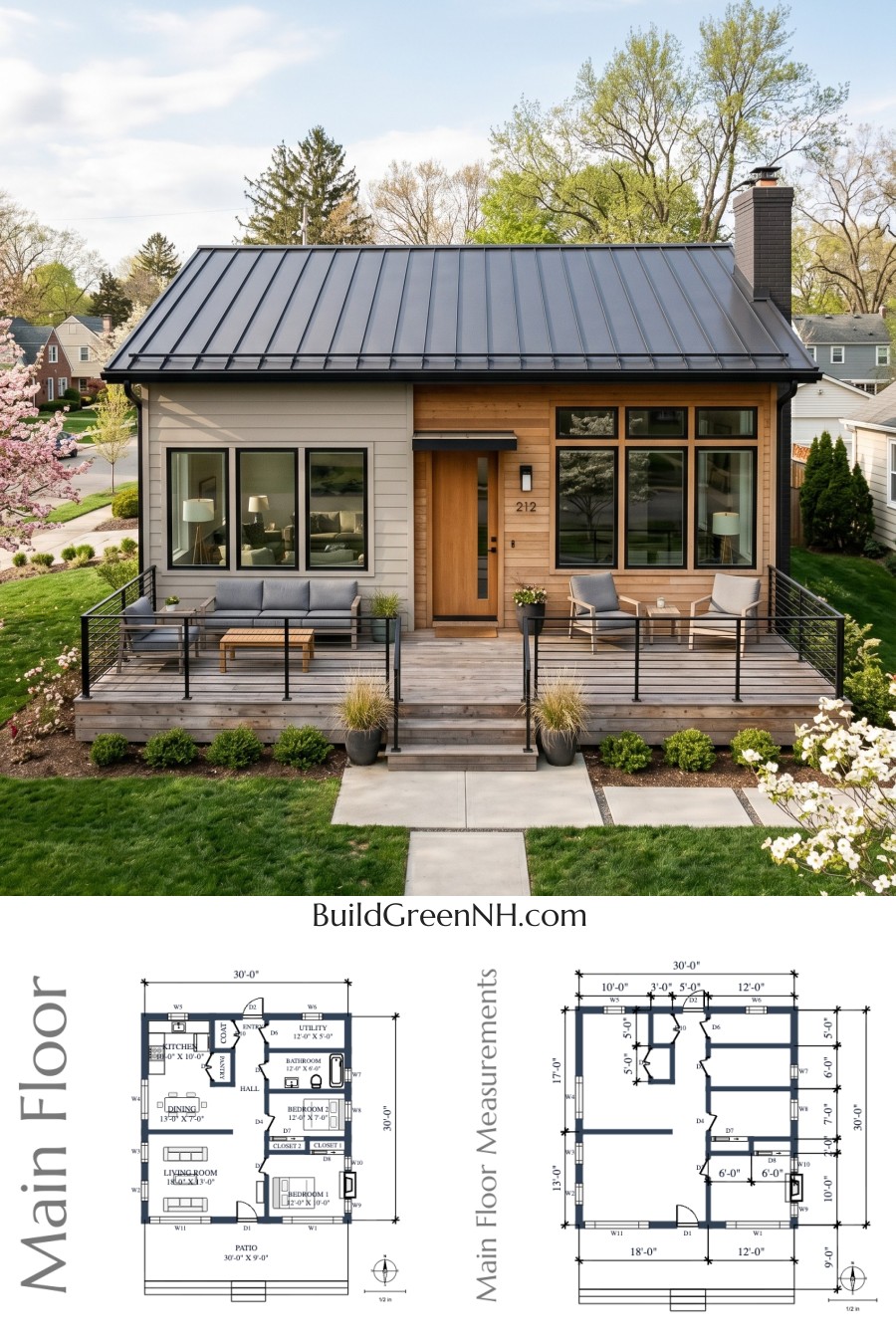 Hearthline Deck Bungalow Floor Plan