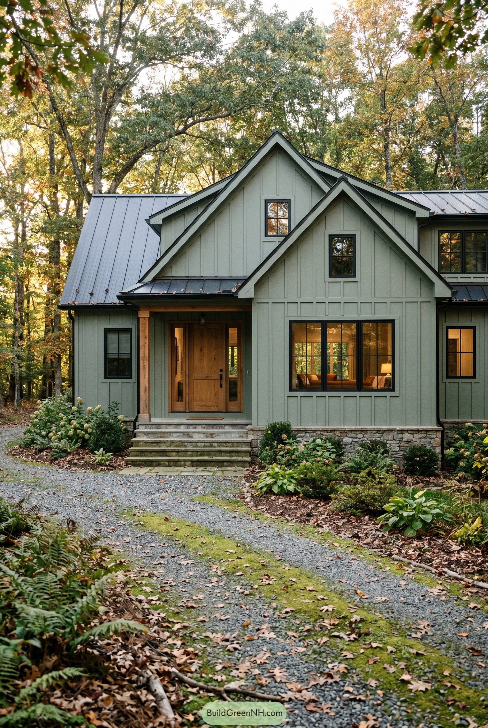 21 Chic Sage Green Exterior Modern Gabled Houses