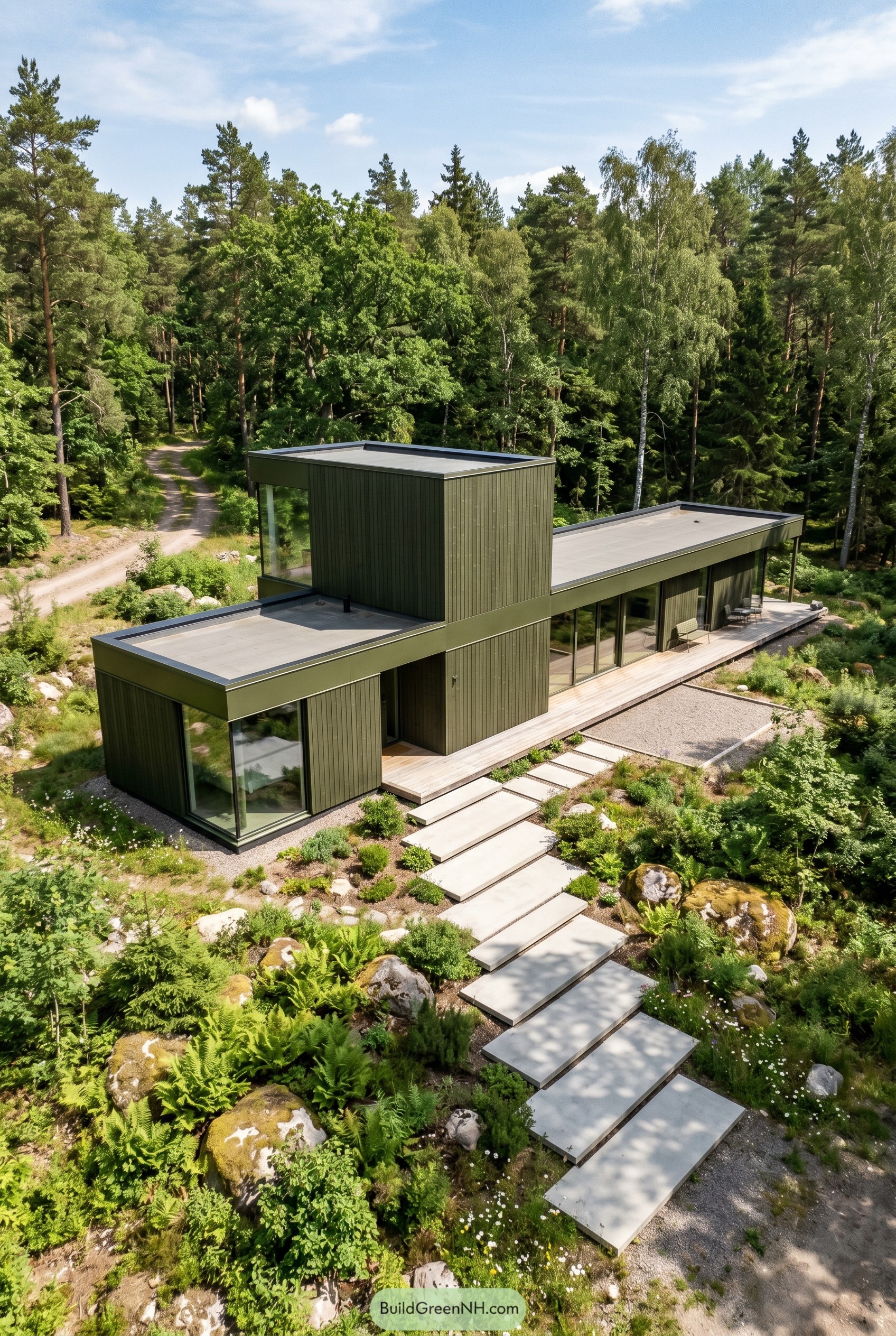 21 Ultra Modern Olive Green House Exteriors Like Work of Art