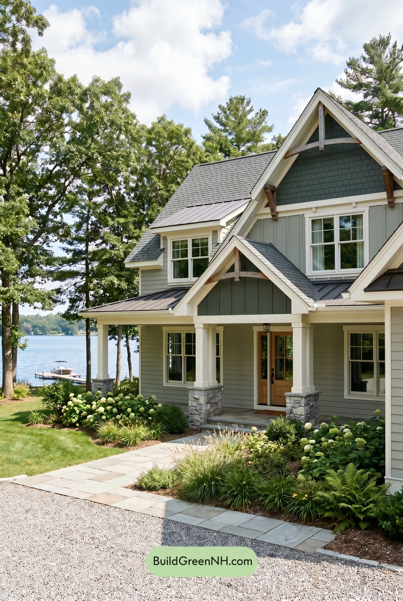 American Craftsman Green Exterior Color Schemes: Pale Green Grace