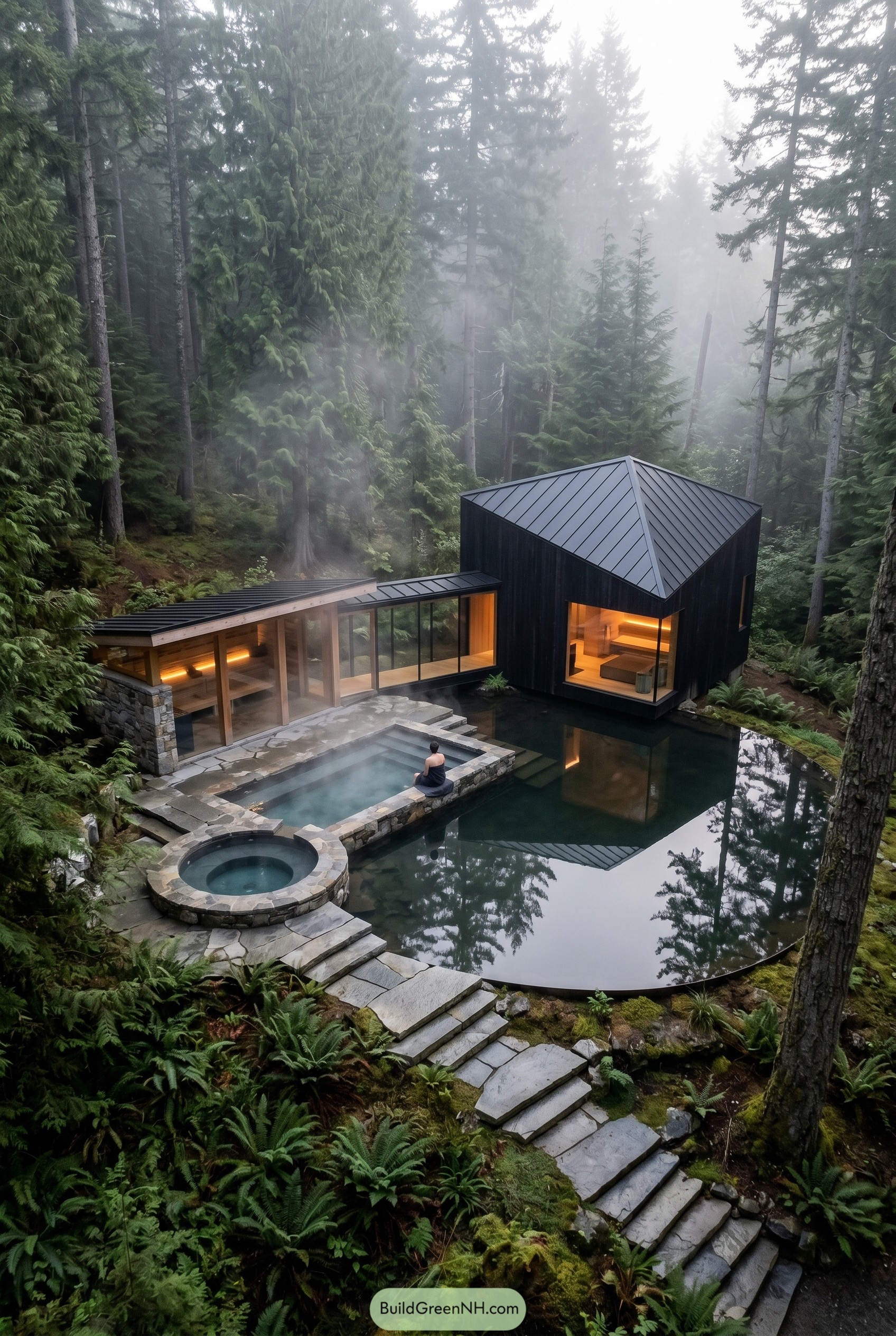 Black forest retreat with pool and pond