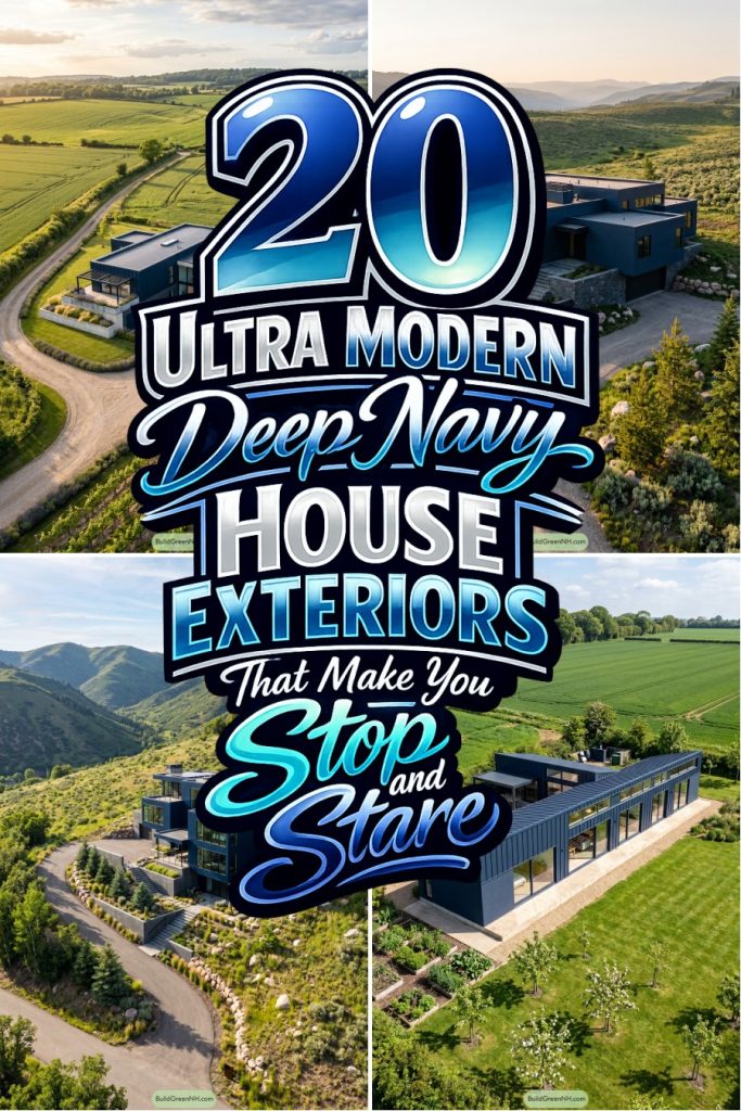 20 Ultra Modern Deep Navy House Exteriors That Make You Stop and Stare
