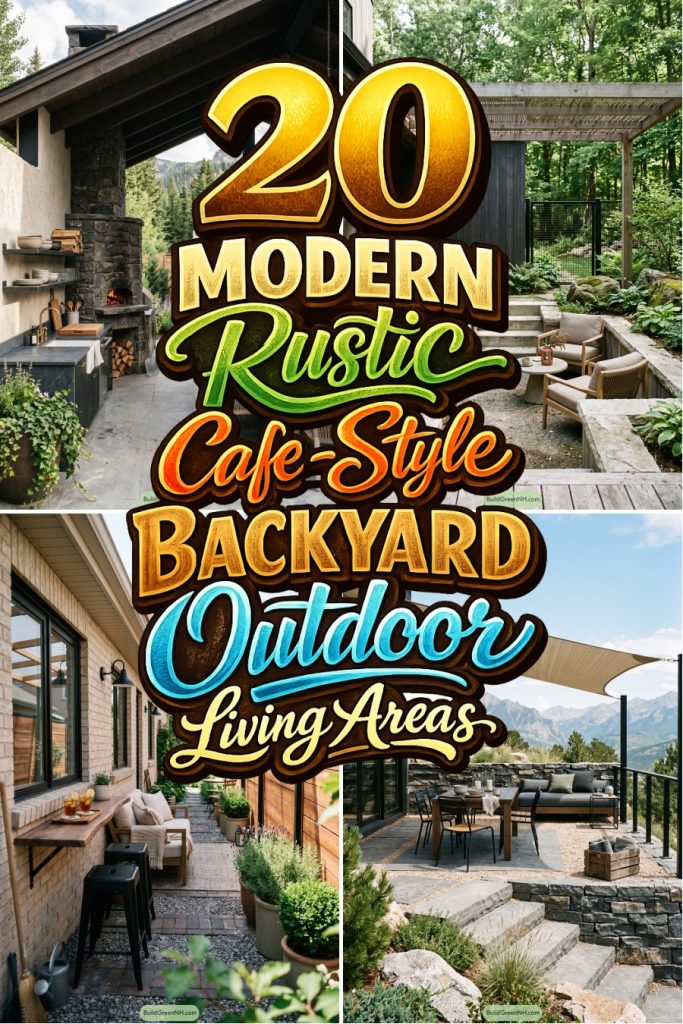 20 Modern Rustic Cafe-Style Backyard Outdoor Living Areas