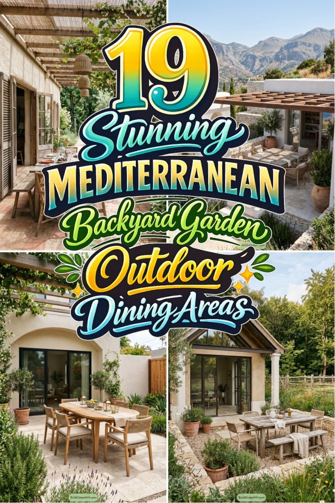19 Stunning Mediterranean Backyard Garden Outdoor Dining Areas