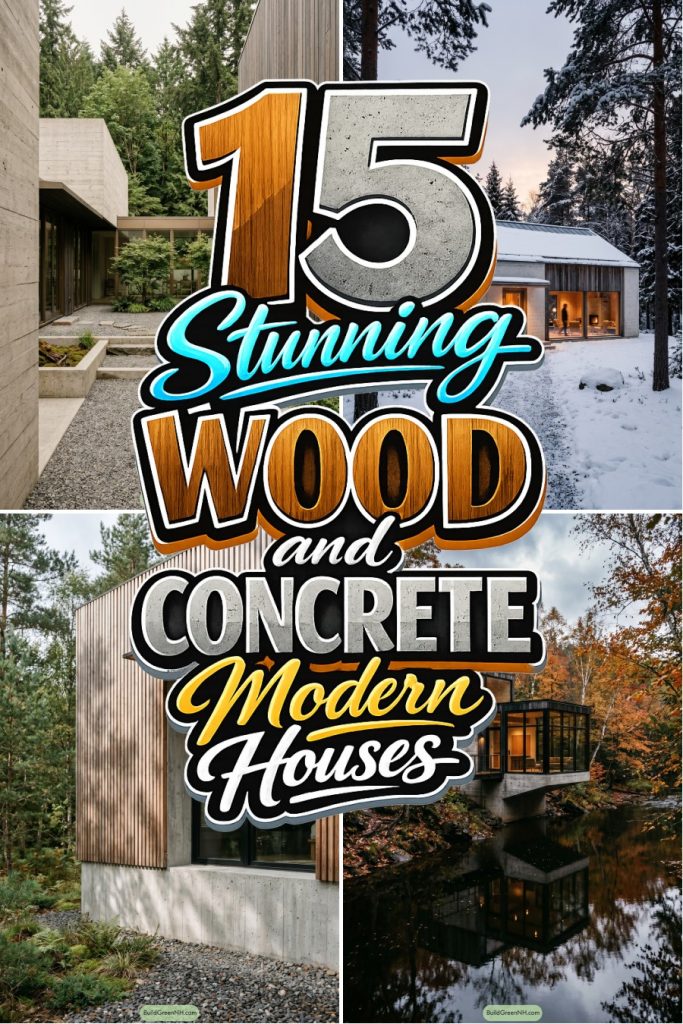 15 Stunning Wood and Concrete Modern Houses