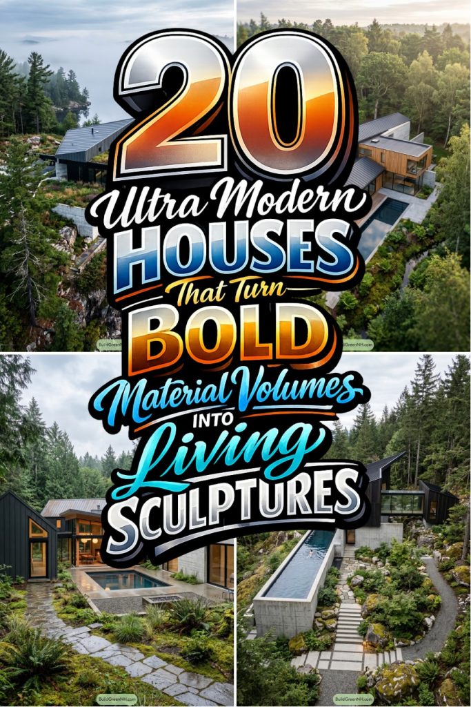 20 Ultra Modern Houses That Turn Bold Material Volumes Into Living Sculptures