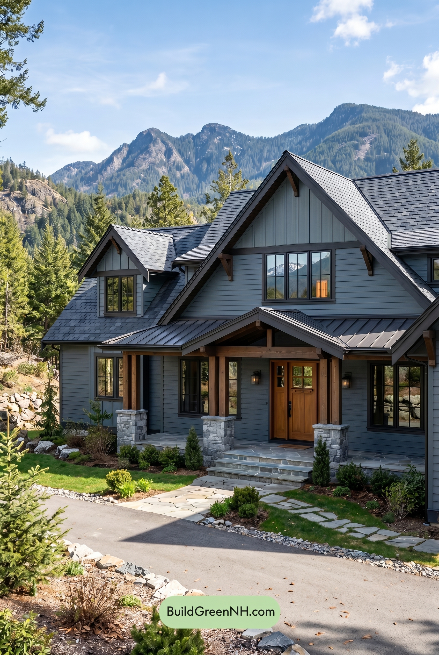 Craftsman Blue Exterior Color Scheme: Storm Slate Warmth