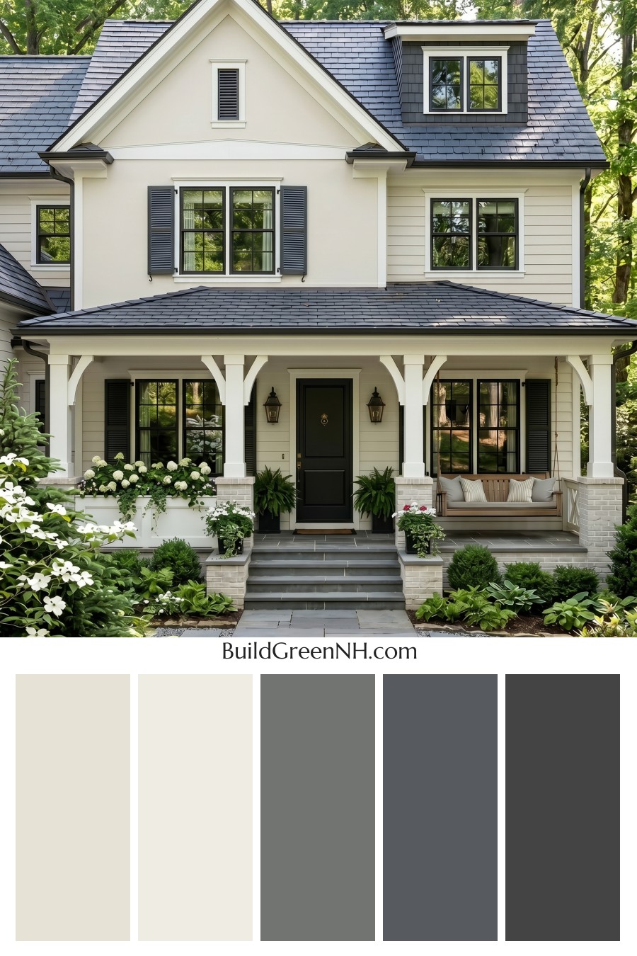 Craftsman White Color Scheme: Alabaster Shadow Slate