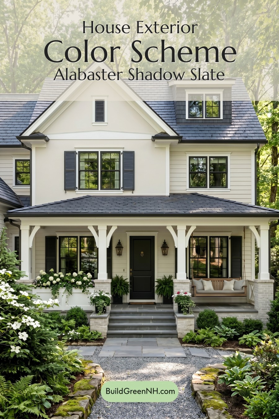 Craftsman White Color Scheme: Alabaster Shadow Slate