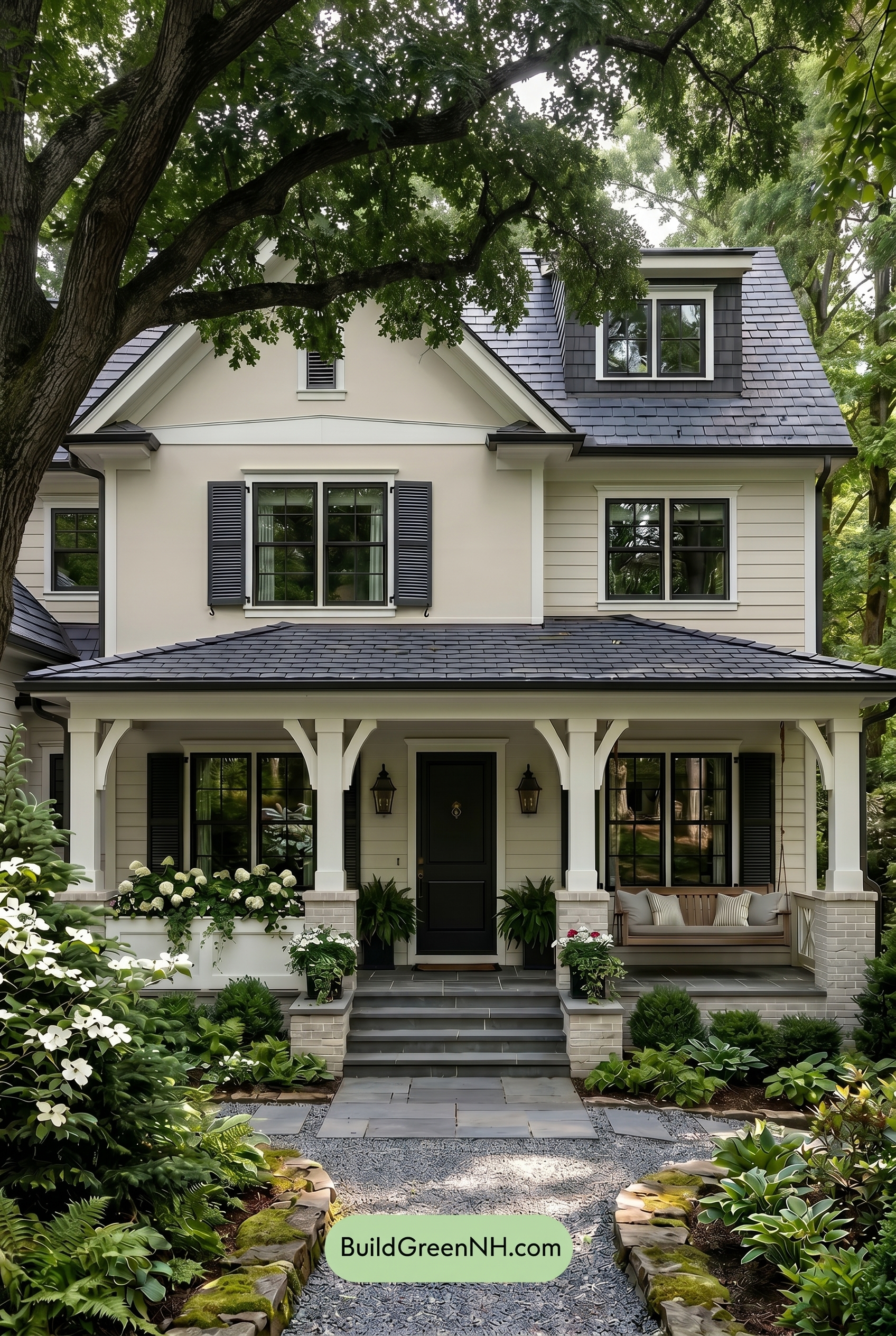 Craftsman White Color Scheme: Alabaster Shadow Slate - Shade