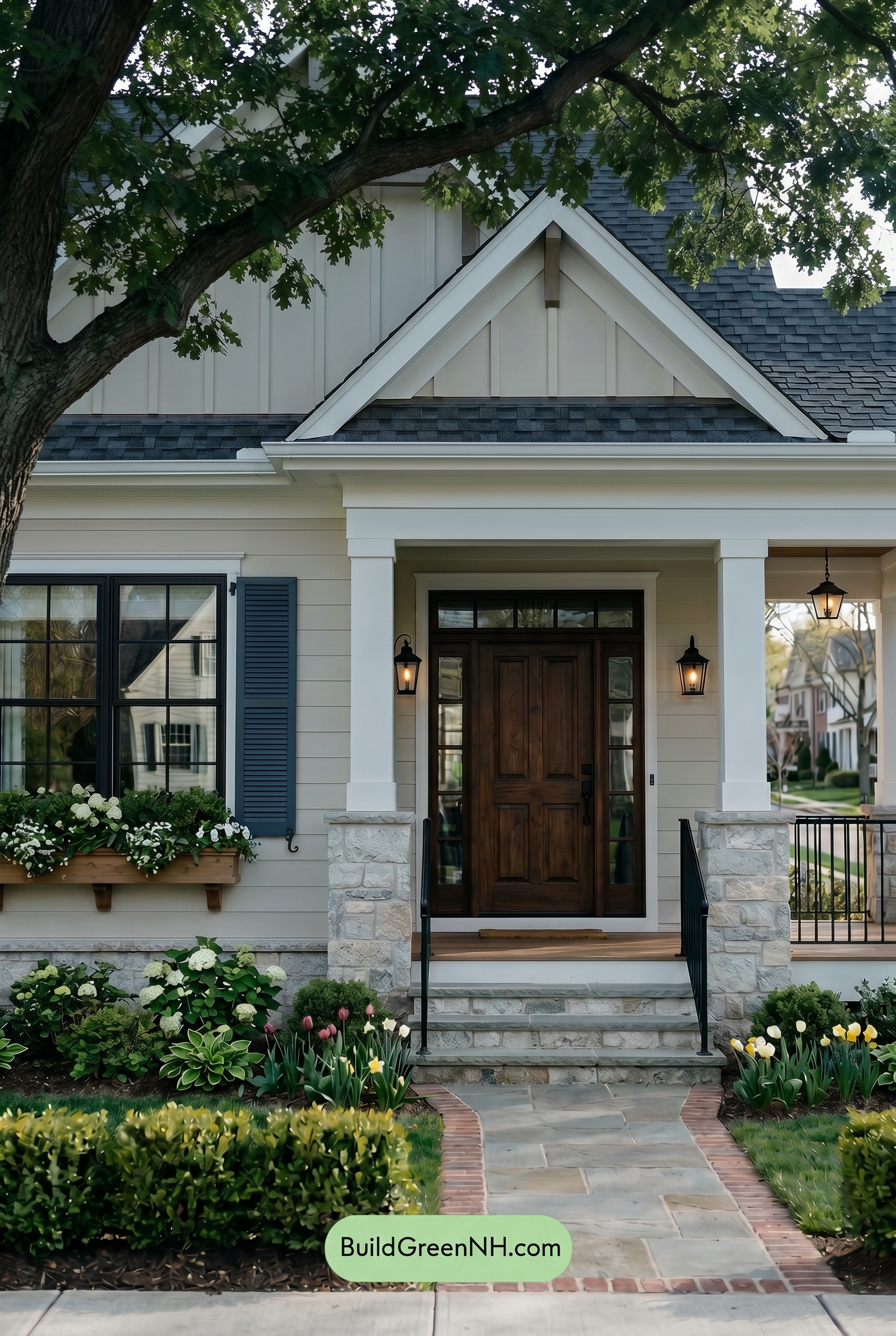 Craftsman White Color Scheme: Chalk Blue Walnut - Shade