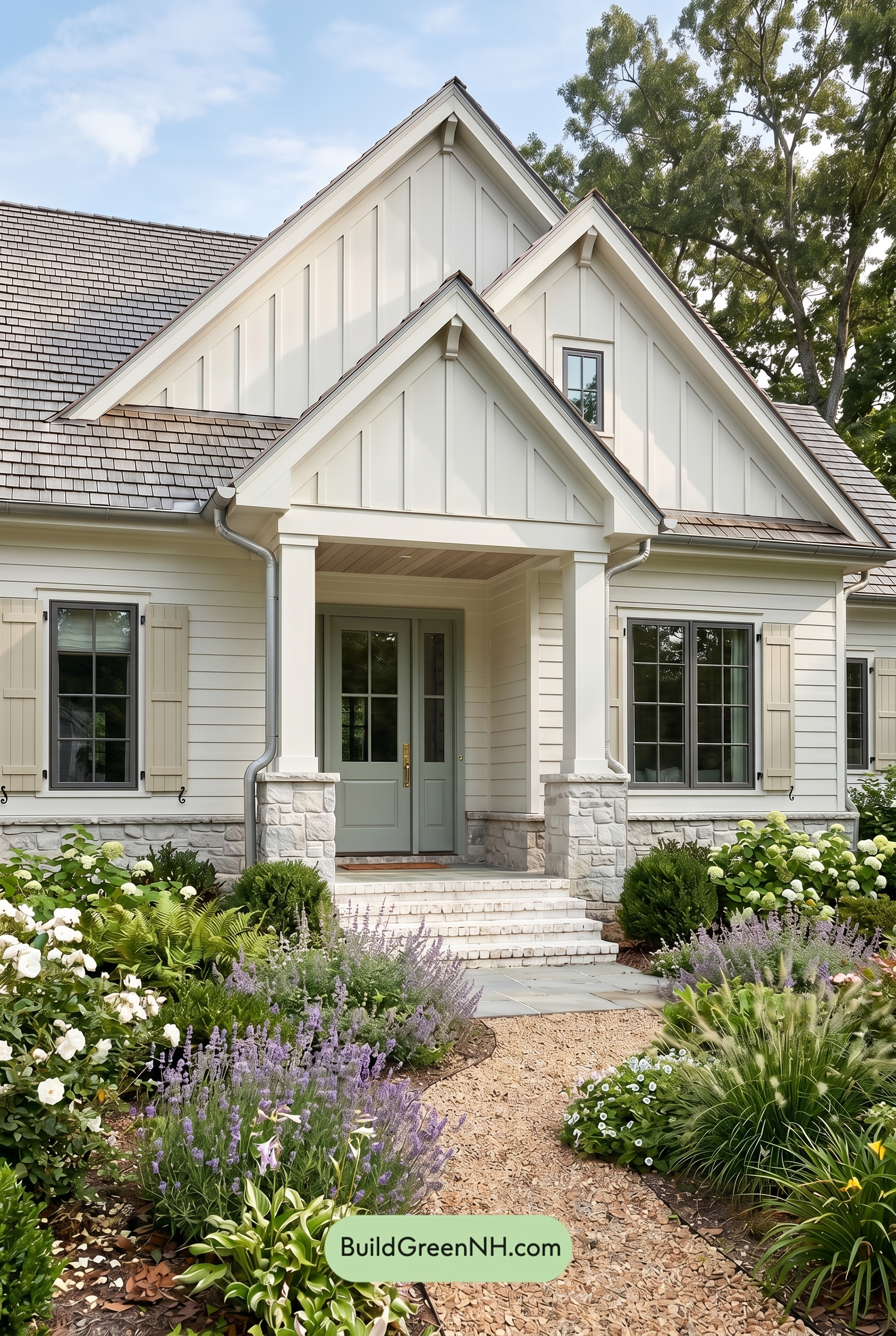 Craftsman White Color Scheme: Cool White Sage