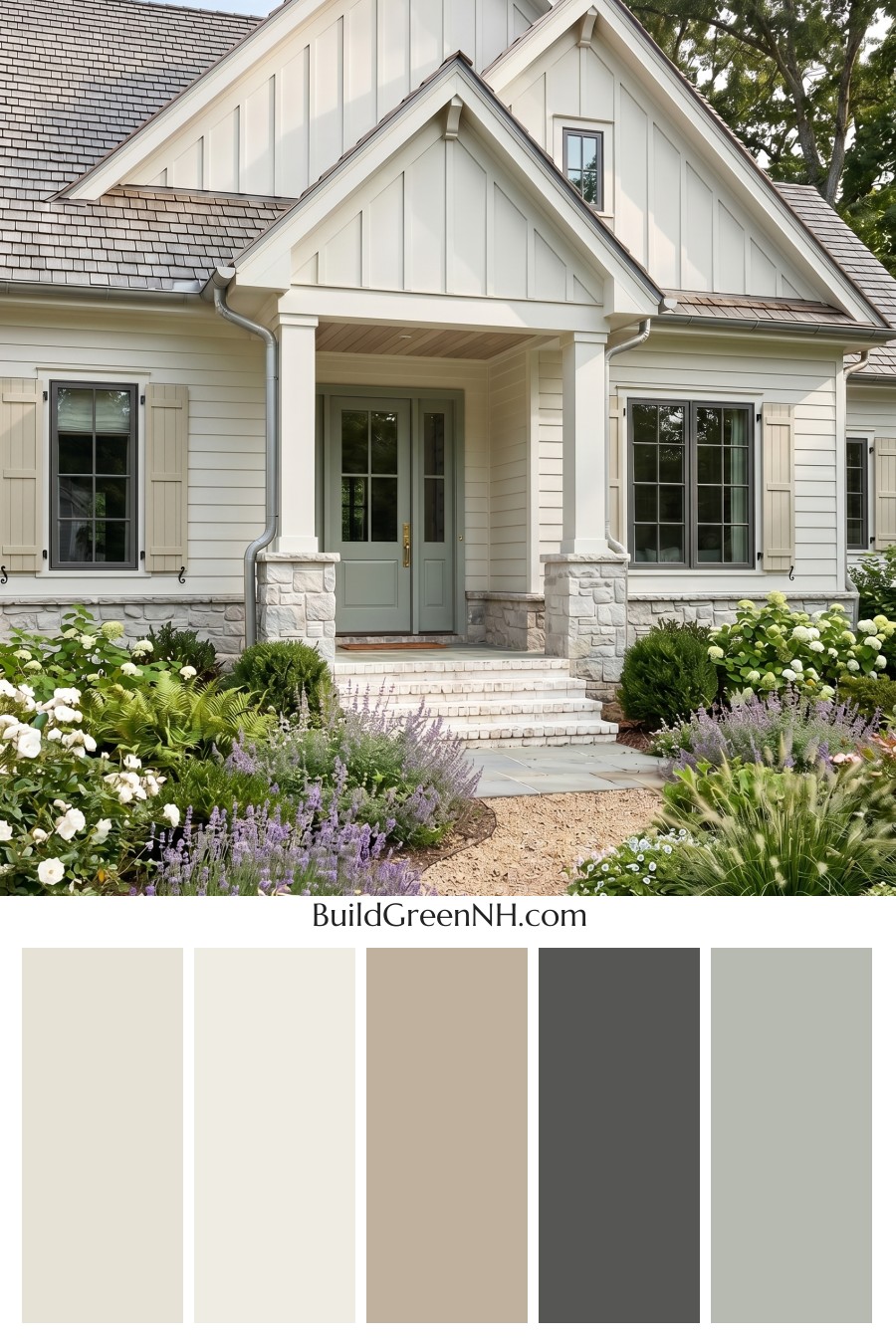 Craftsman White Color Scheme: Cool White Sage