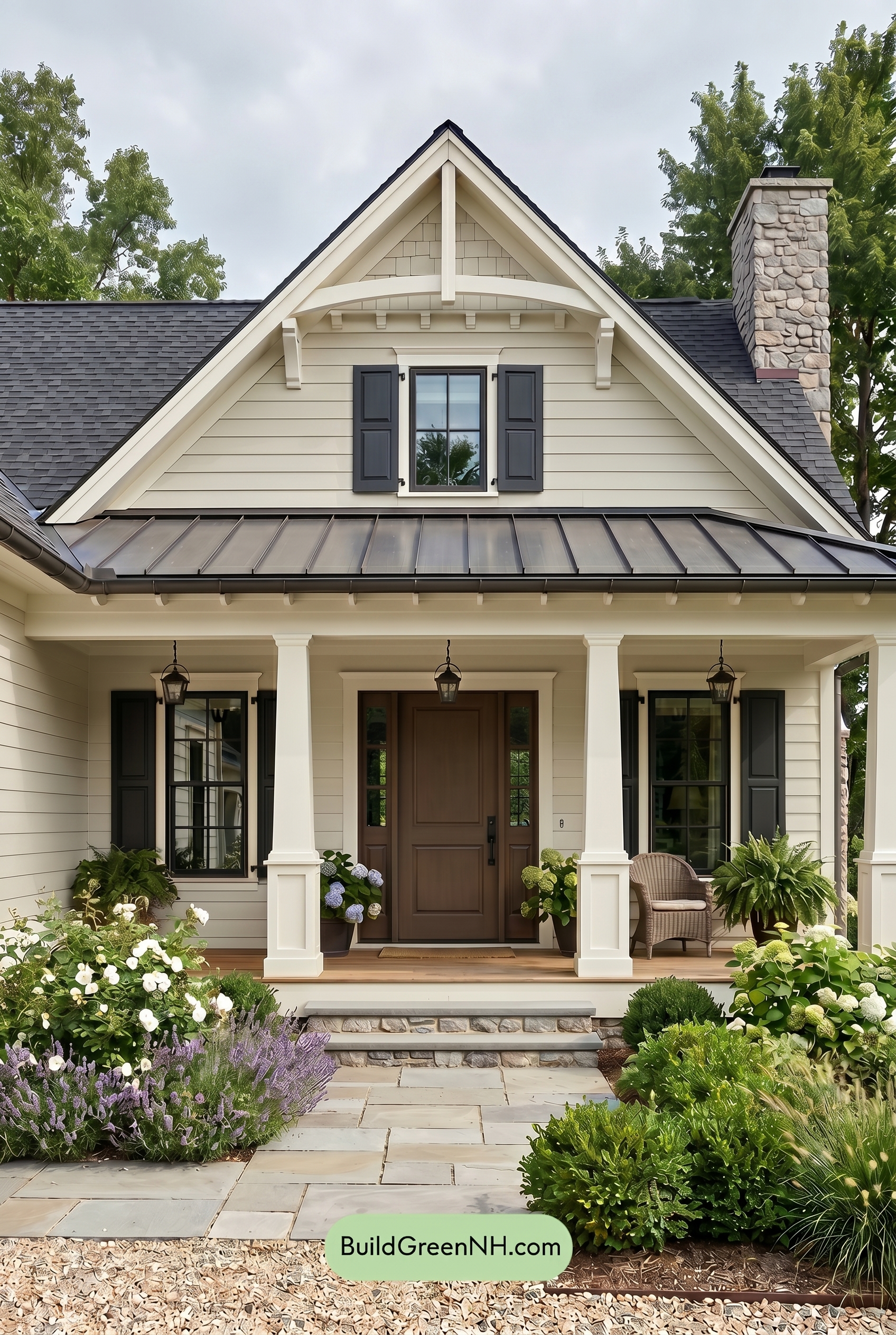 Craftsman White Color Scheme: Milkglass Iron Hearth - Overcast