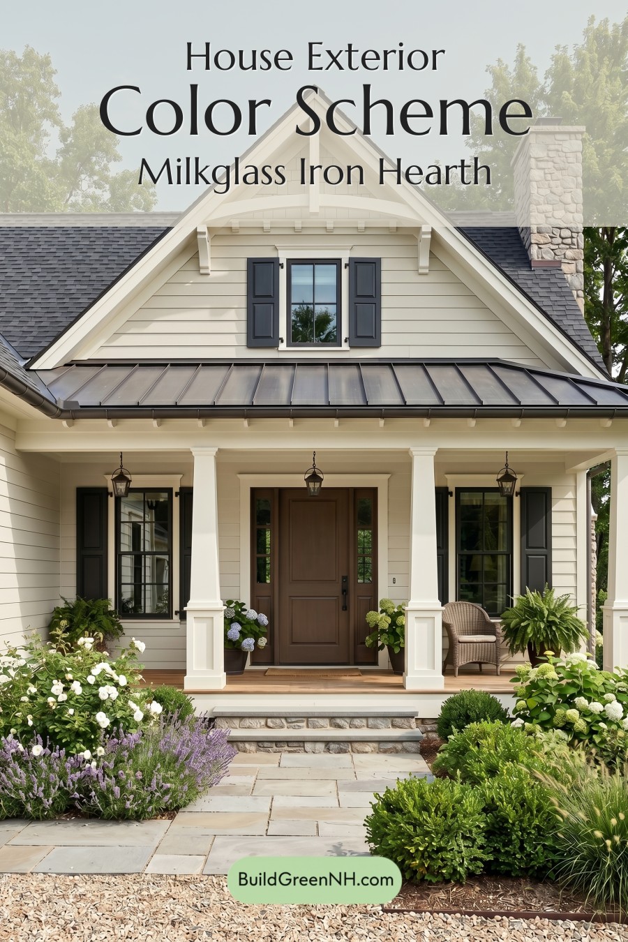 Craftsman White Color Scheme: Milkglass Iron Hearth