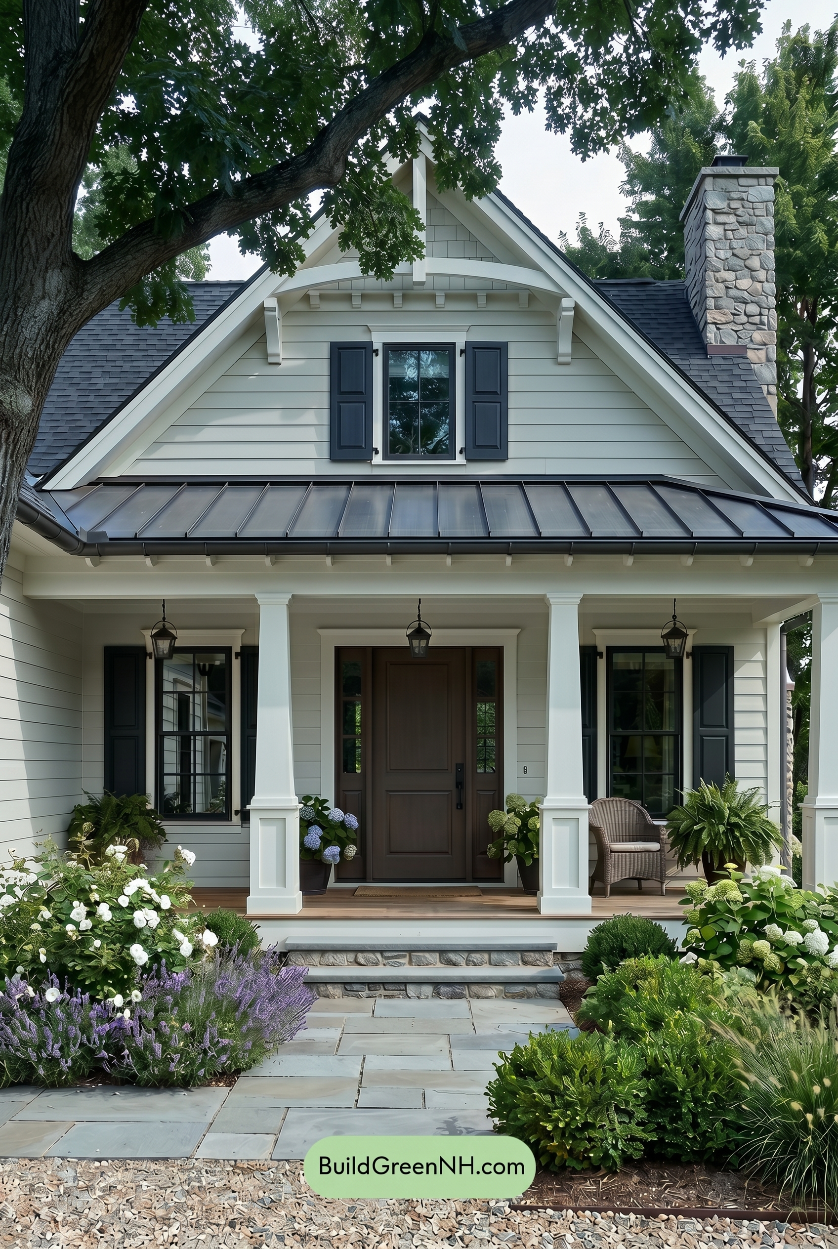 Craftsman White Color Scheme: Milkglass Iron Hearth - Shade