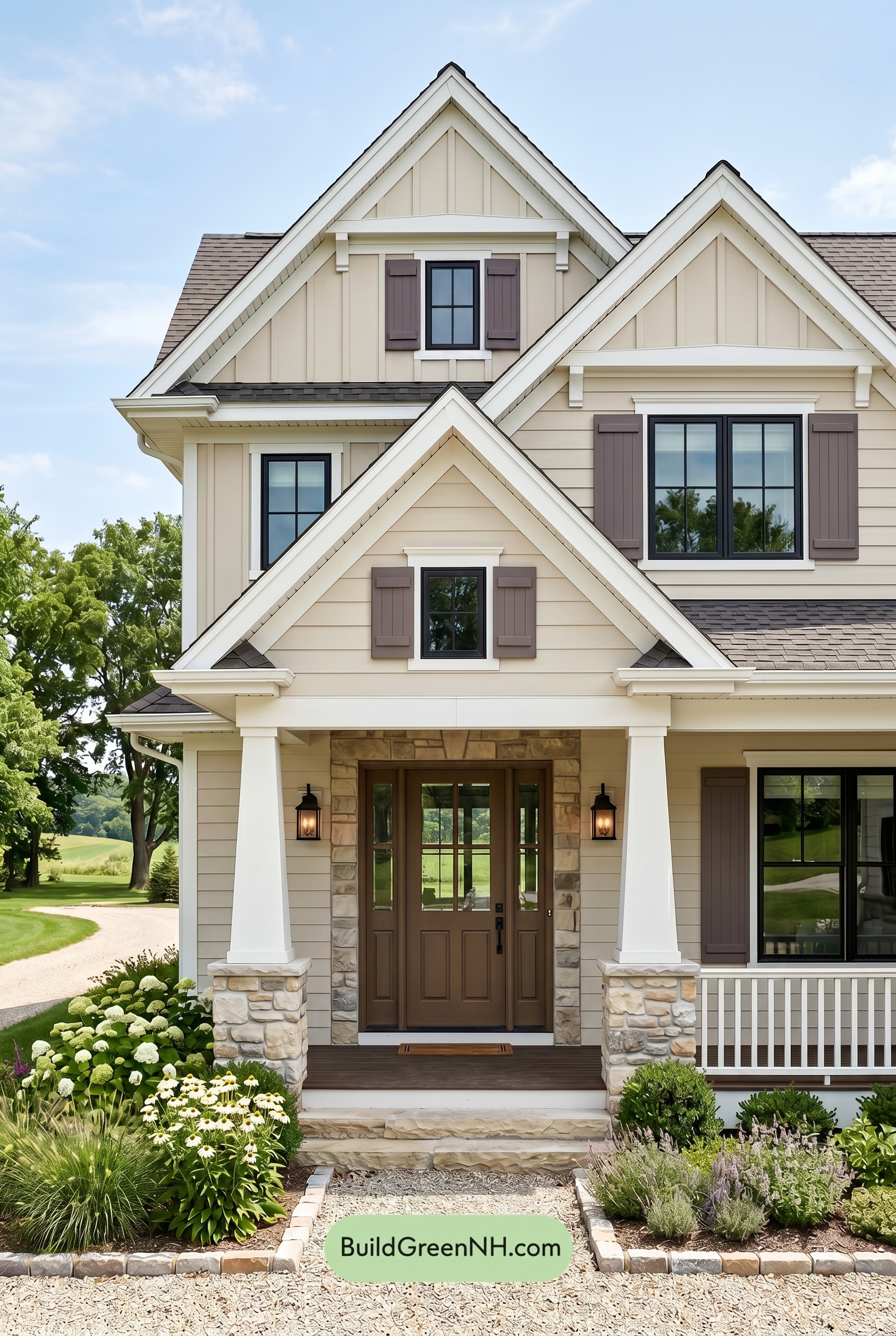 Craftsman White Color Scheme: Oyster Plum Bronze