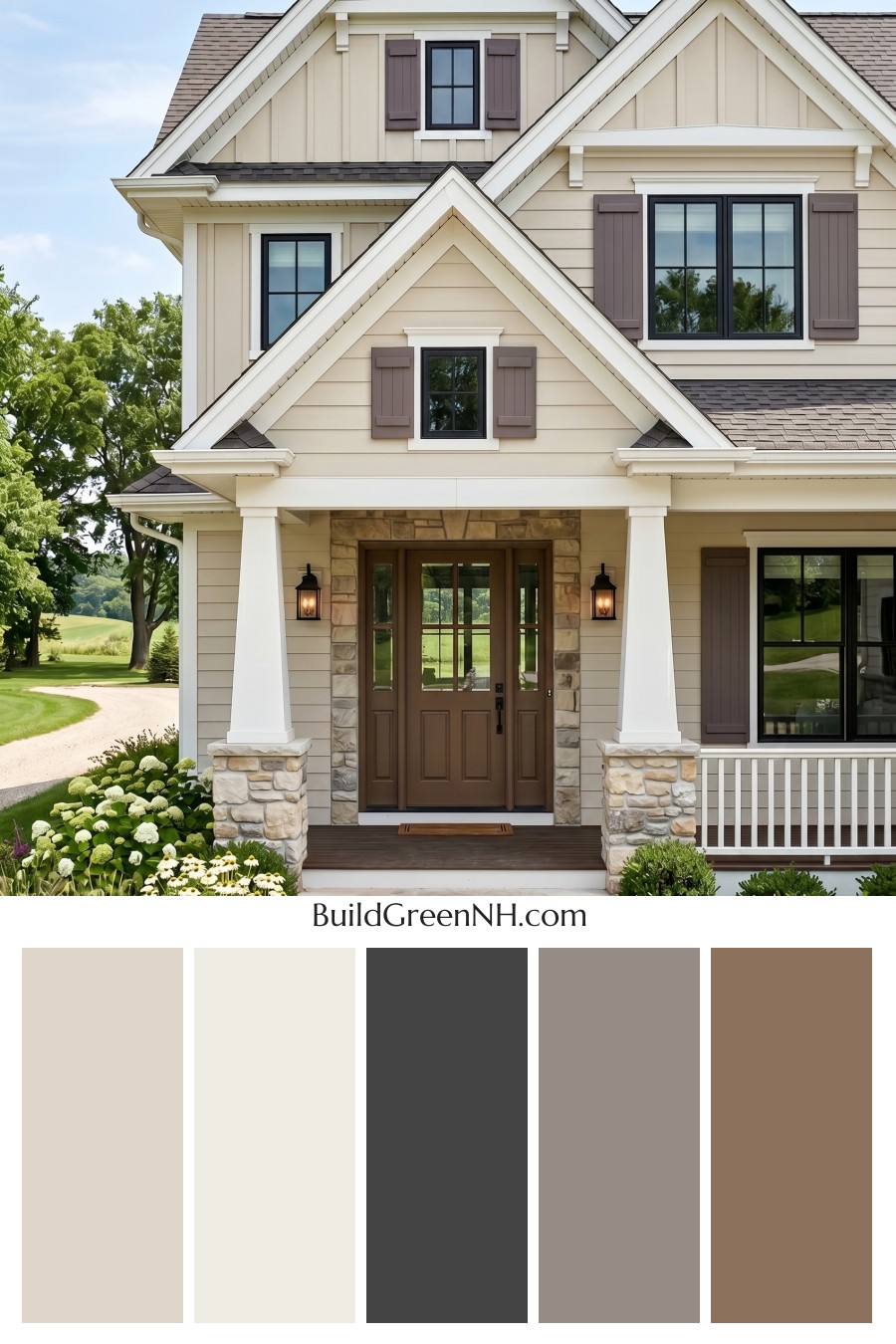 Craftsman White Color Scheme: Oyster Plum Bronze