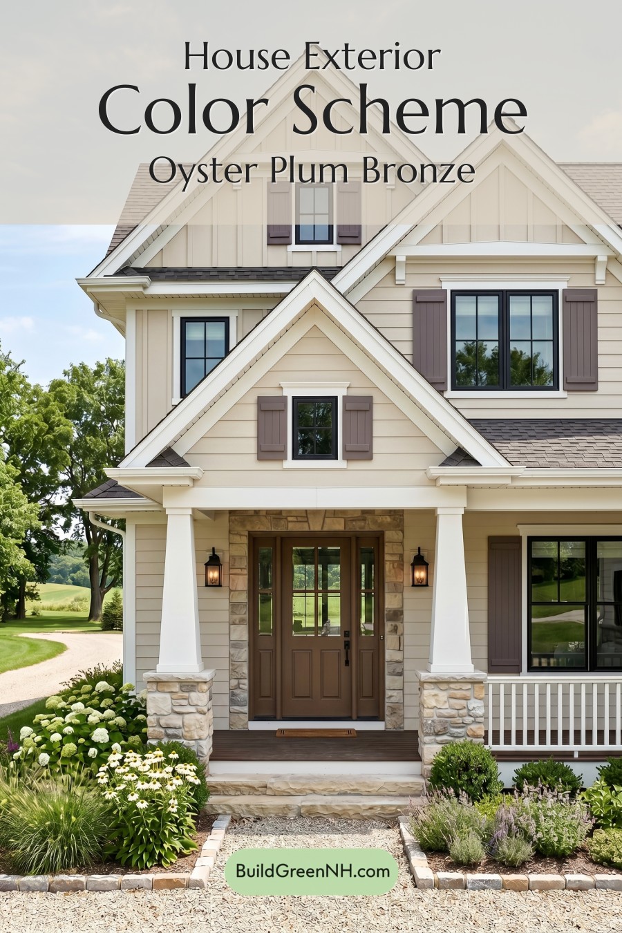 Craftsman White Color Scheme: Oyster Plum Bronze