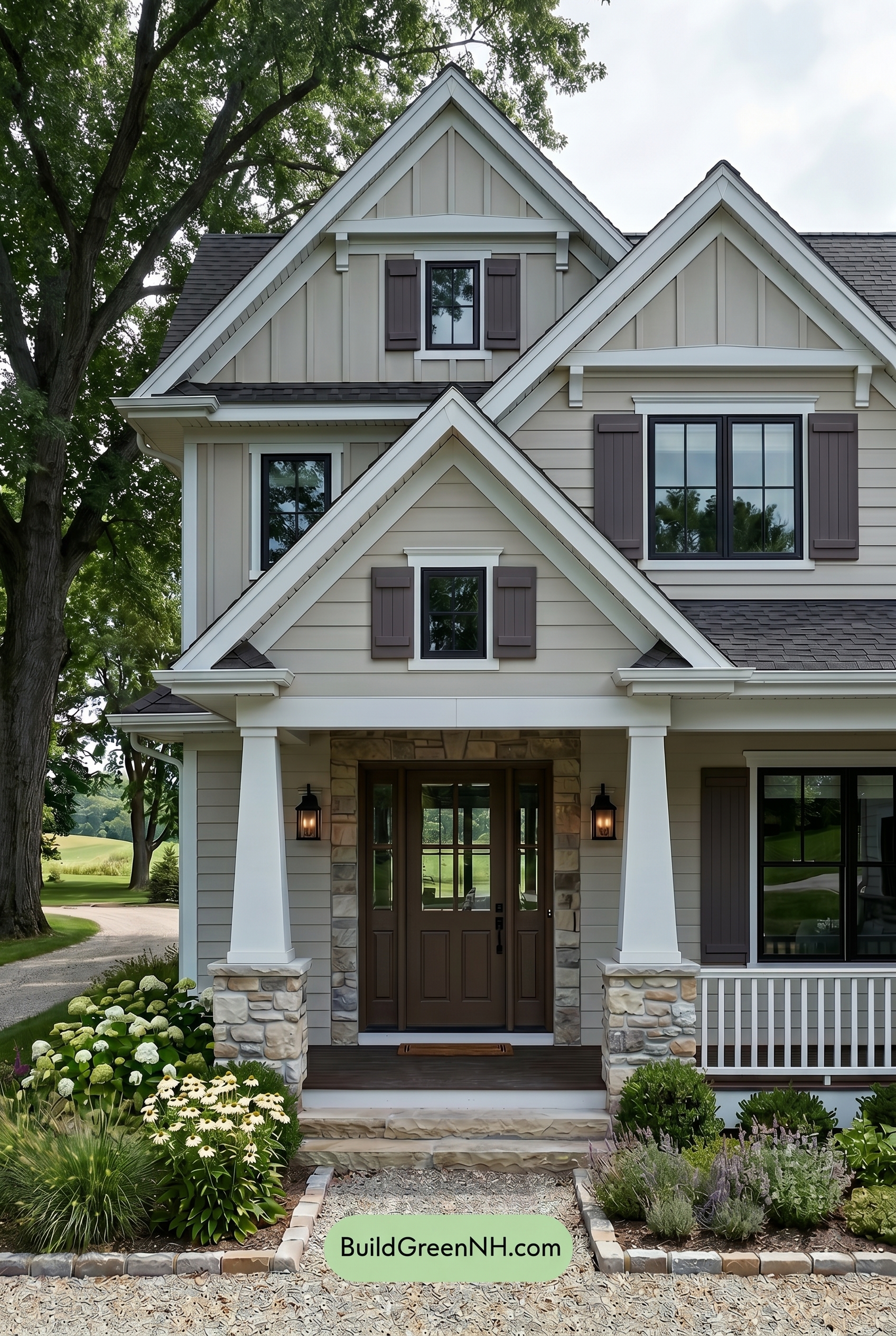 Craftsman White Color Scheme: Oyster Plum Bronze - Shade
