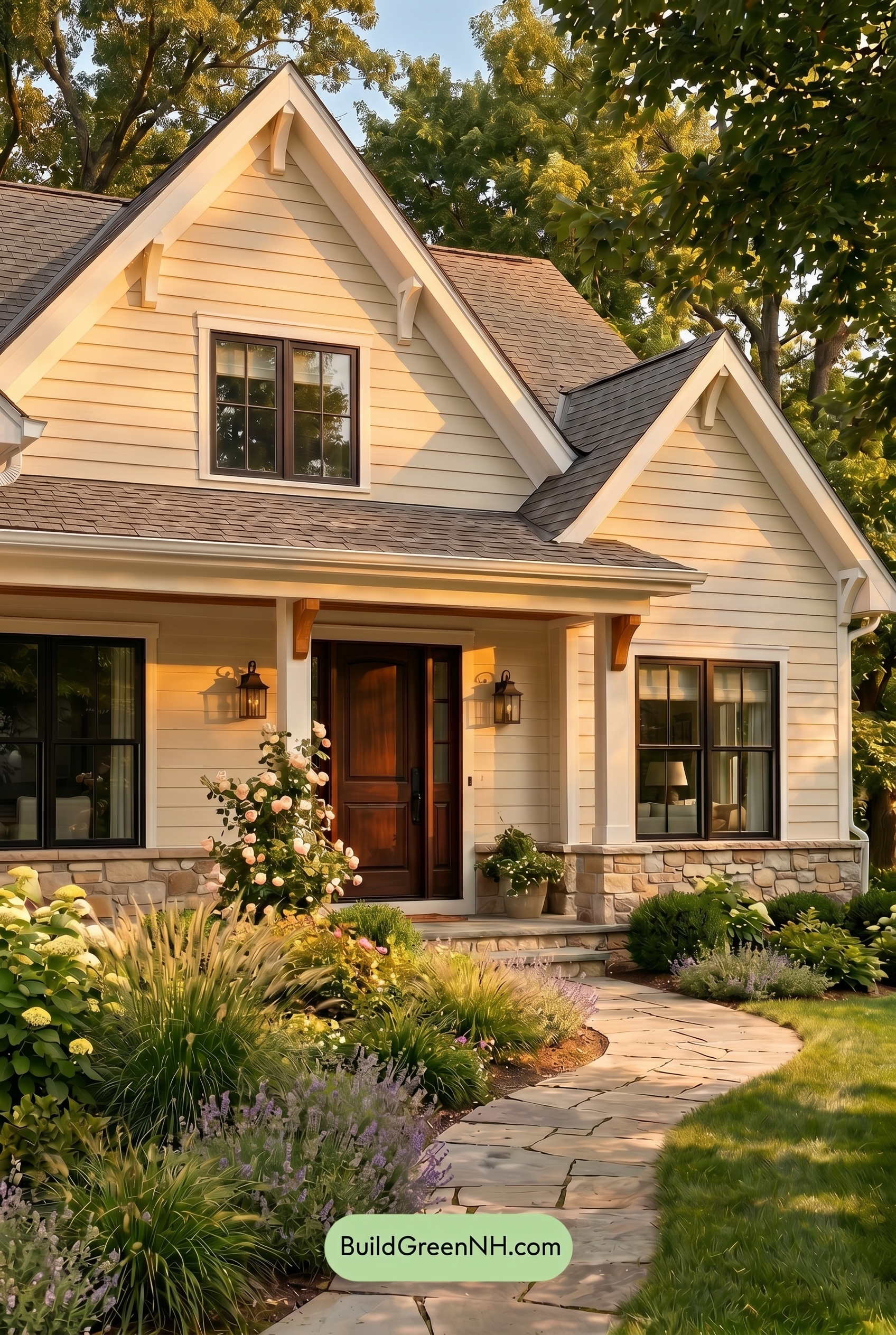 Craftsman White Color Scheme: Pearl Clay Umber - Golden Hour
