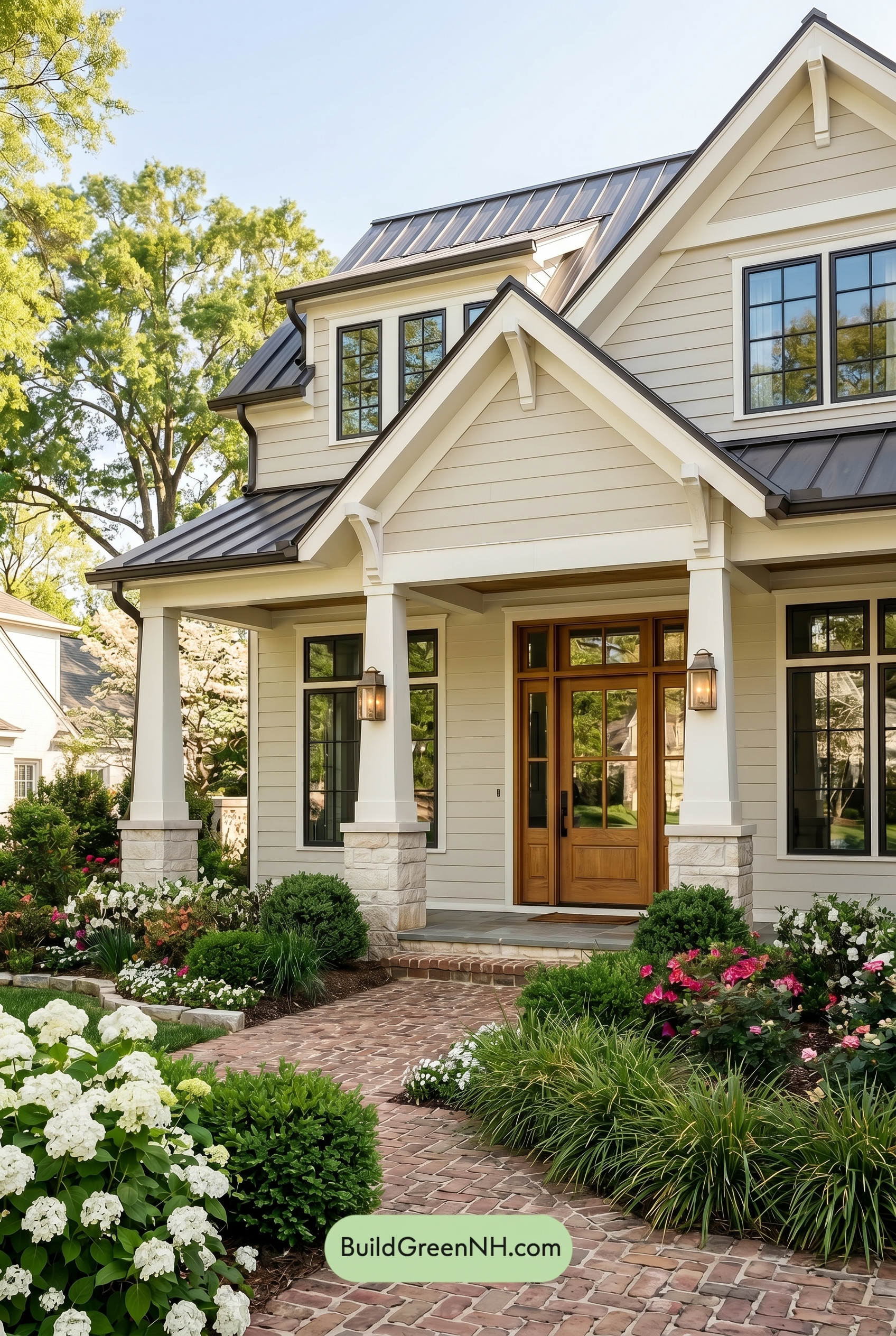 Craftsman White Color Scheme: Warm White Brass