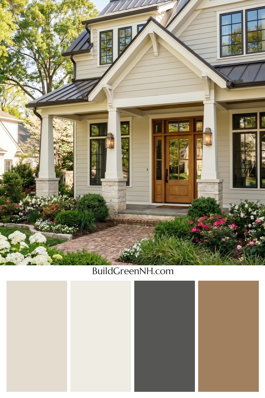Craftsman White Color Scheme: Warm White Brass