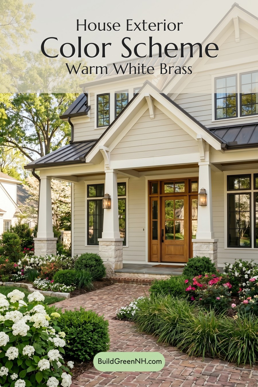 Craftsman White Color Scheme: Warm White Brass