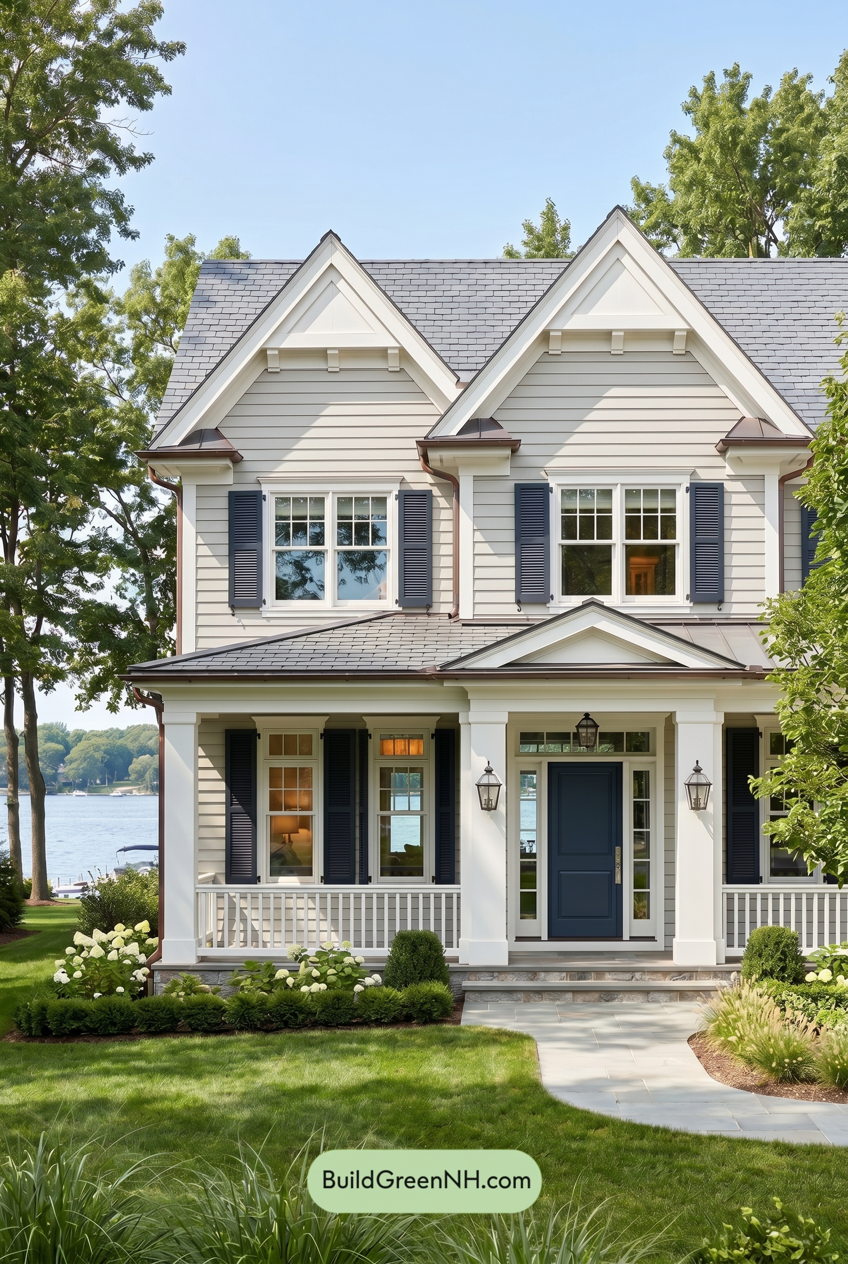Light Grey Exterior Color Scheme: Cloud Gray Lakefront