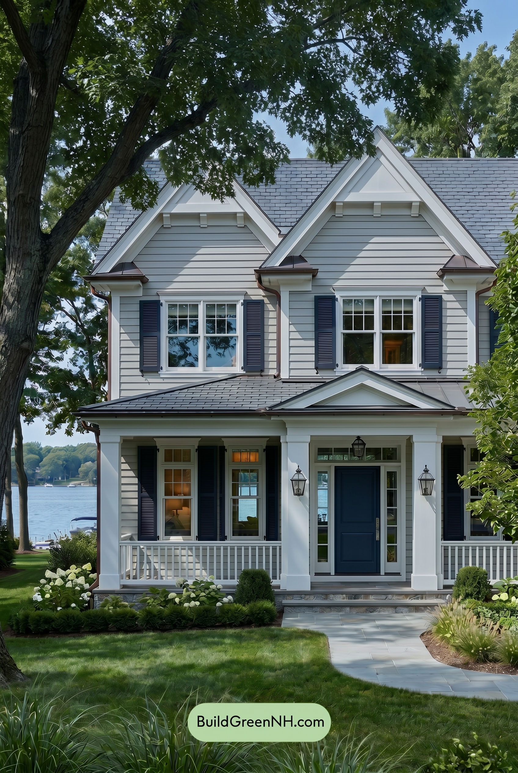 Light Grey Exterior Color Scheme: Cloud Gray Lakefront - Shade