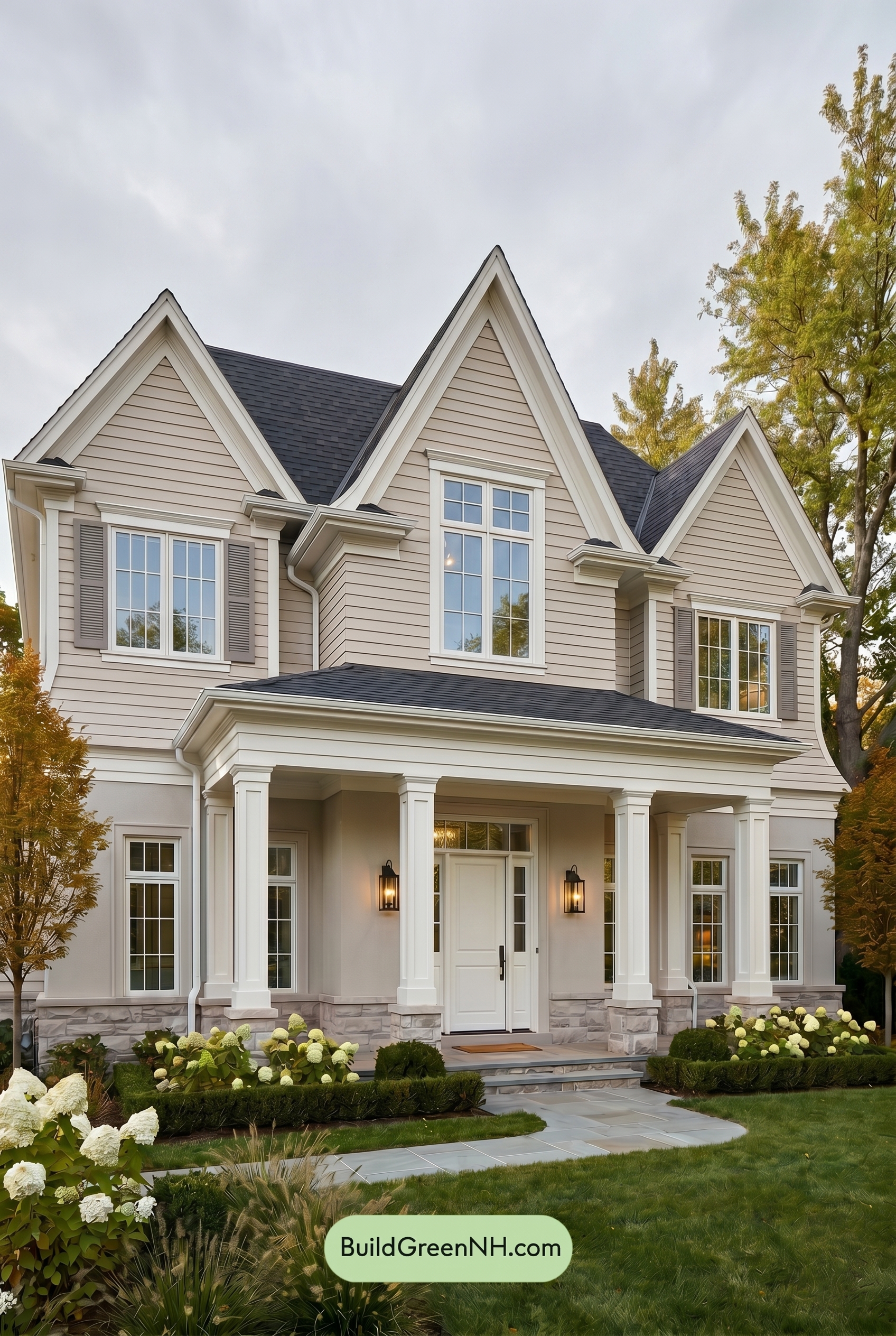Light Grey Exterior Color Scheme: Family Light Grey Exterior - Overcast