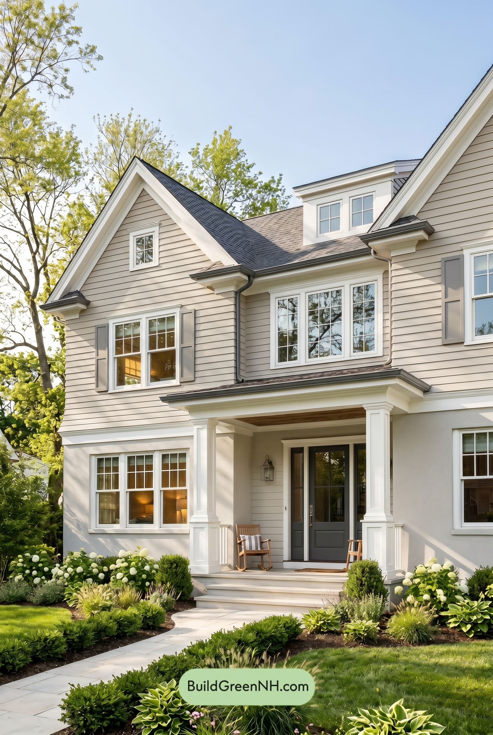 Light Grey Exterior Color Scheme: Pale Gray Warmth