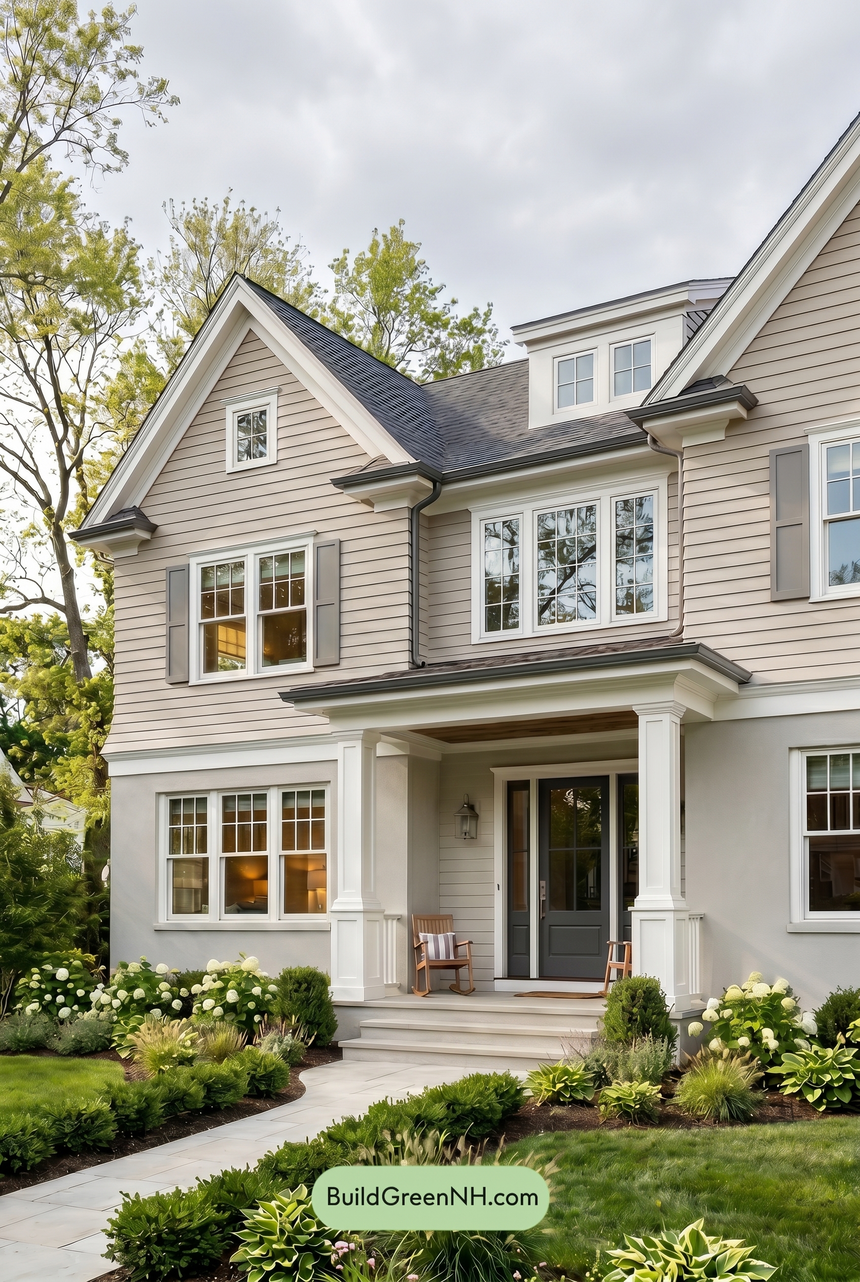 Light Grey Exterior Color Scheme: Pale Gray Warmth - Overcast