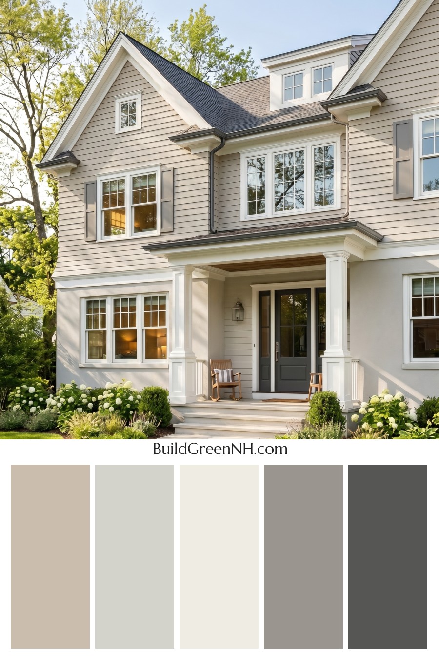 Light Grey Exterior Color Scheme: Pale Gray Warmth