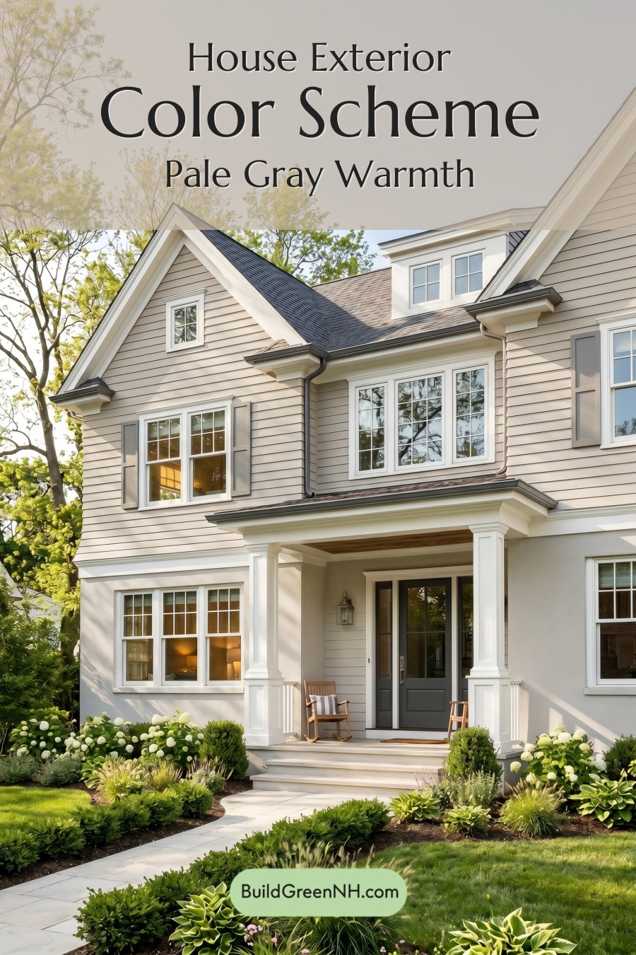 Light Grey Exterior Color Scheme: Pale Gray Warmth