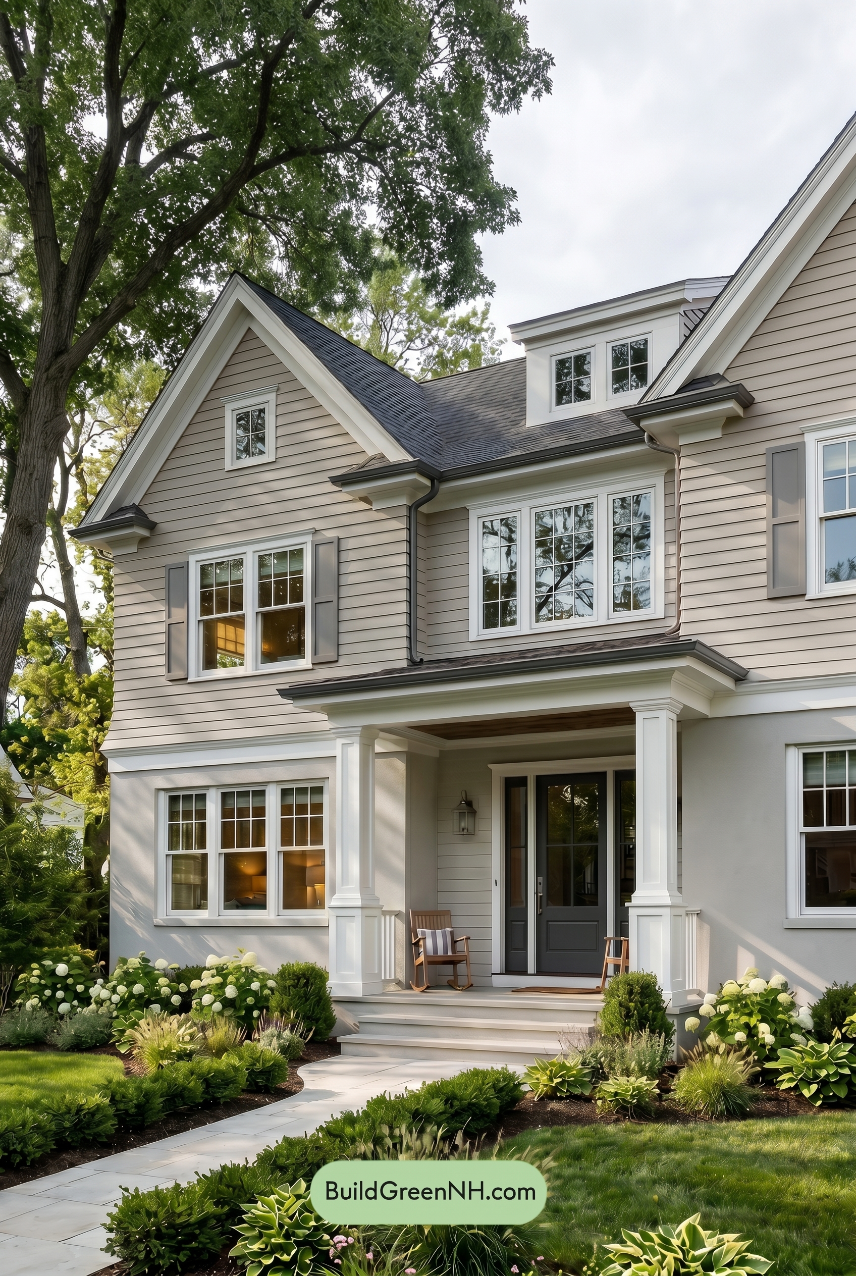 Light Grey Exterior Color Scheme: Pale Gray Warmth - Shade