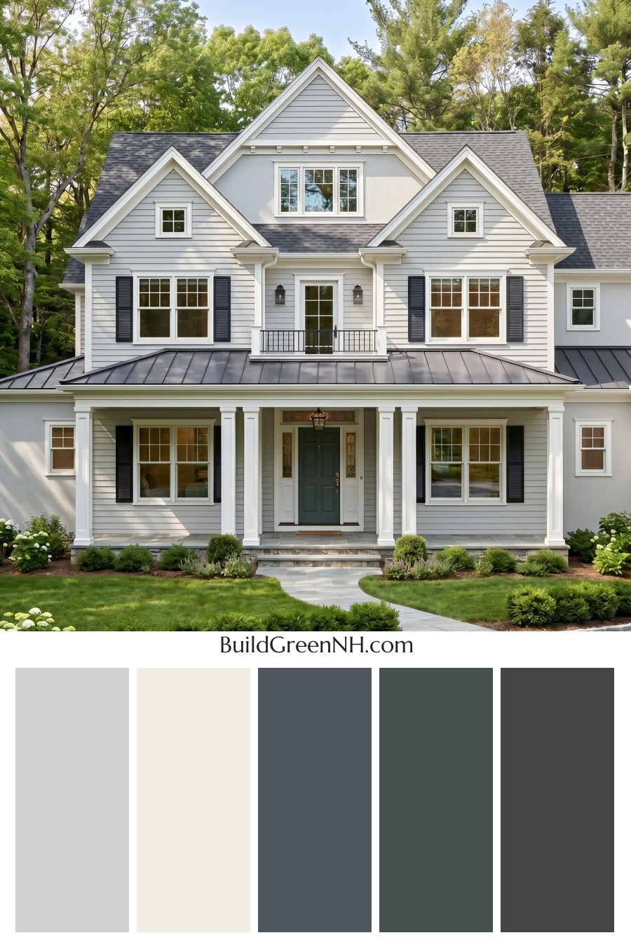 Light Grey Exterior Color Scheme: Silver Forest Poise