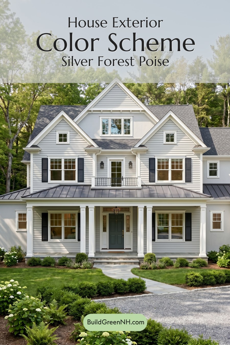 Light Grey Exterior Color Scheme: Silver Forest Poise