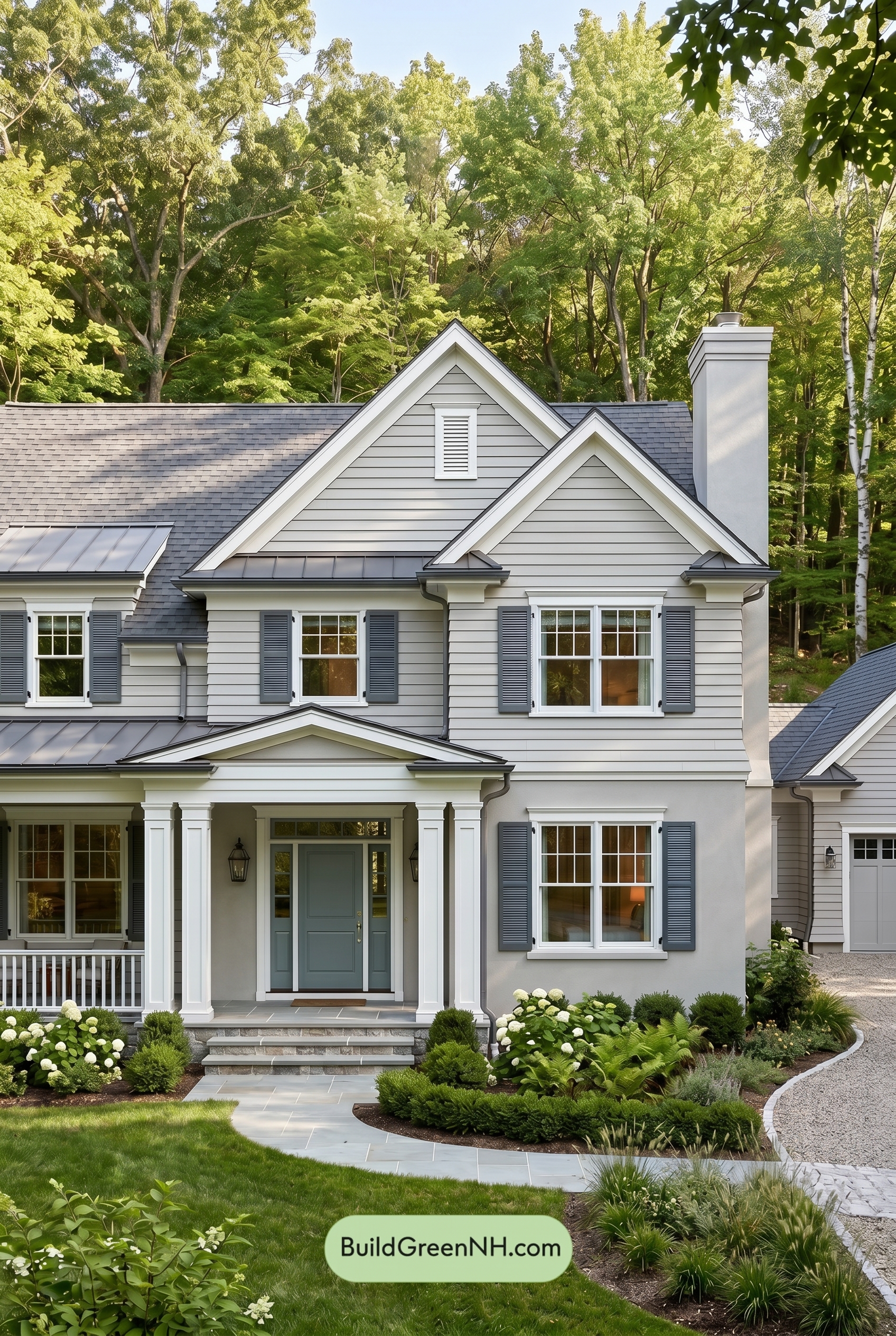 Light Grey Exterior Color Scheme: Silver Gray Retreat