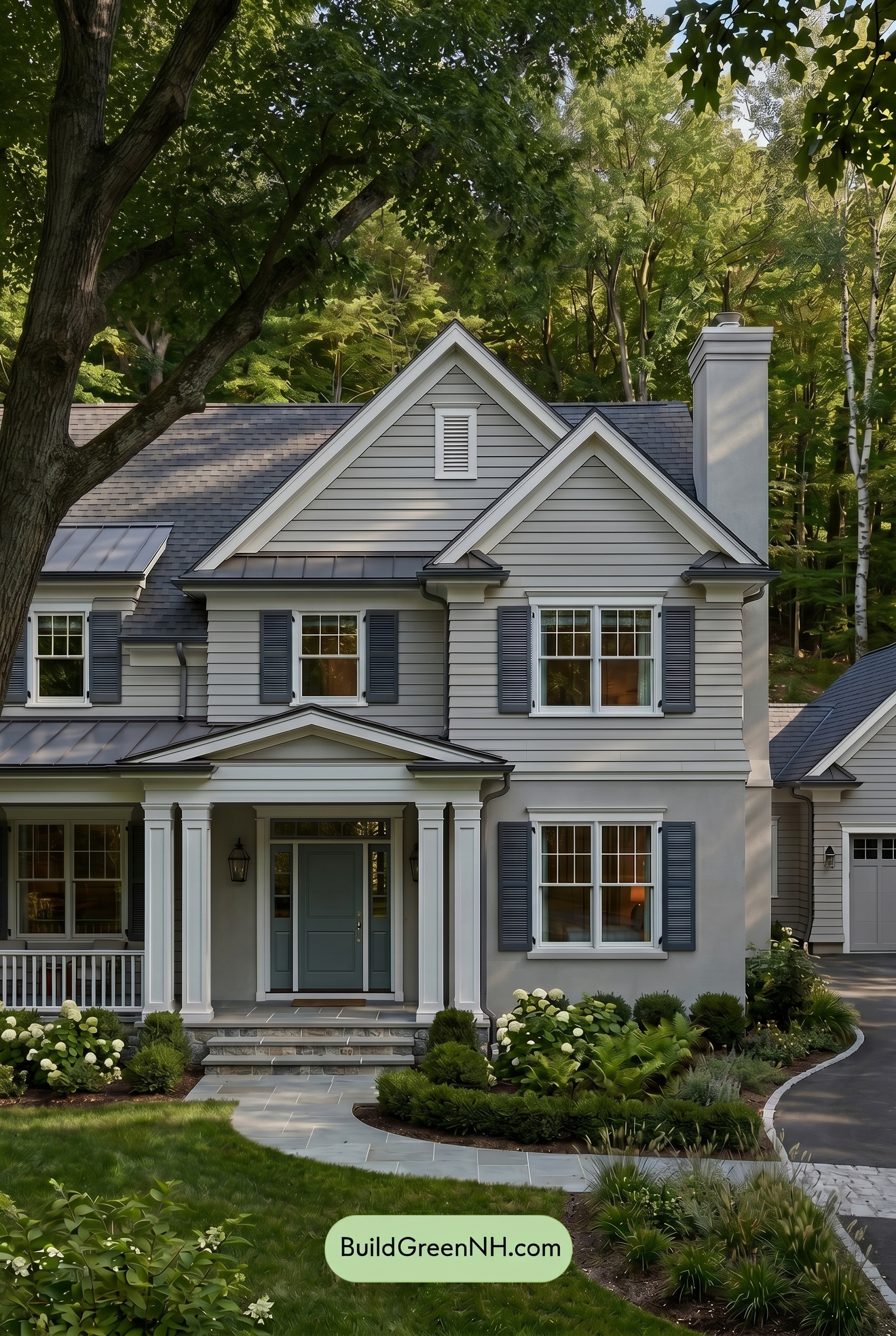Light Grey Exterior Color Scheme: Silver Gray Retreat - Shade