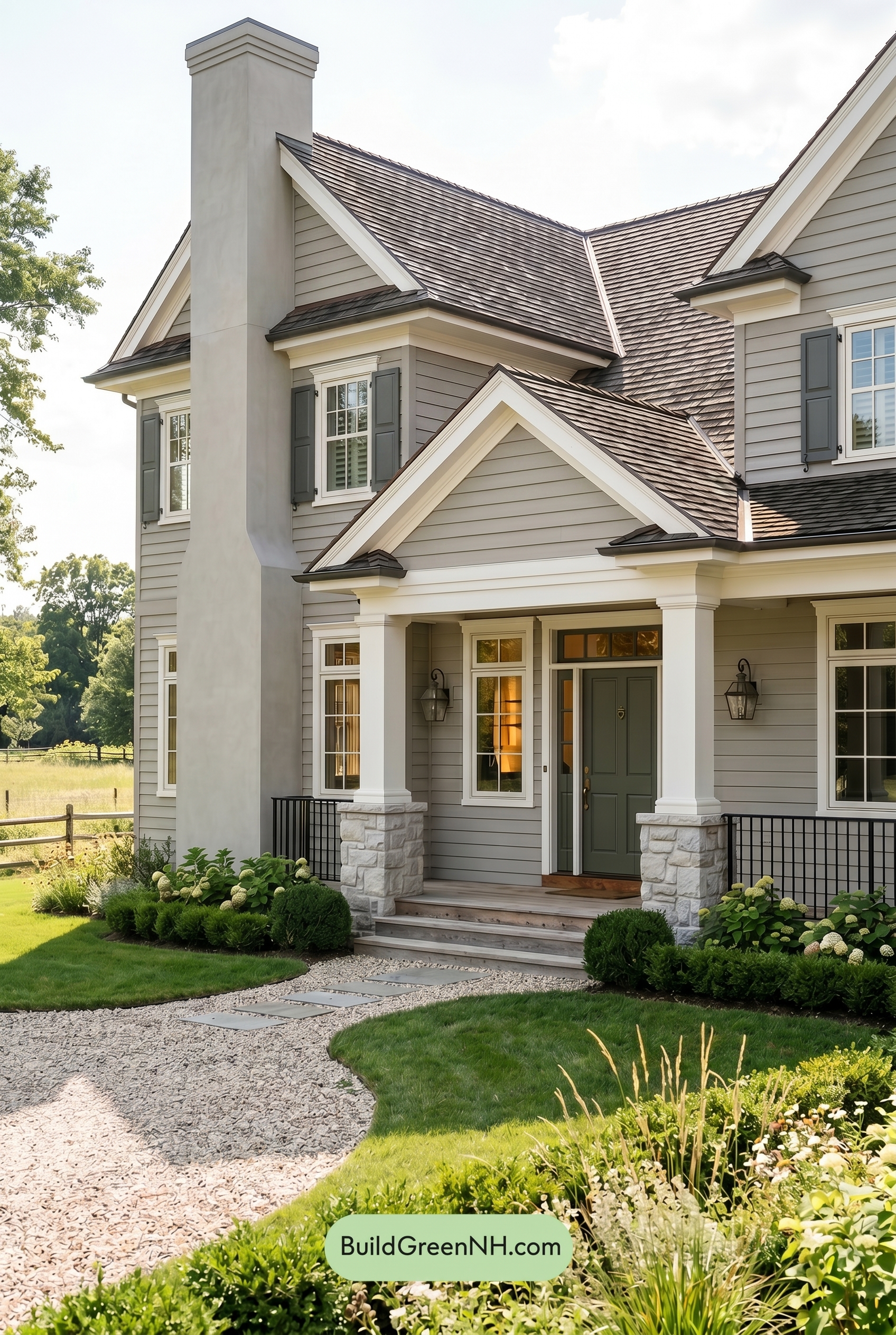 Light Grey Exterior Color Scheme: Smoky Farm Grace
