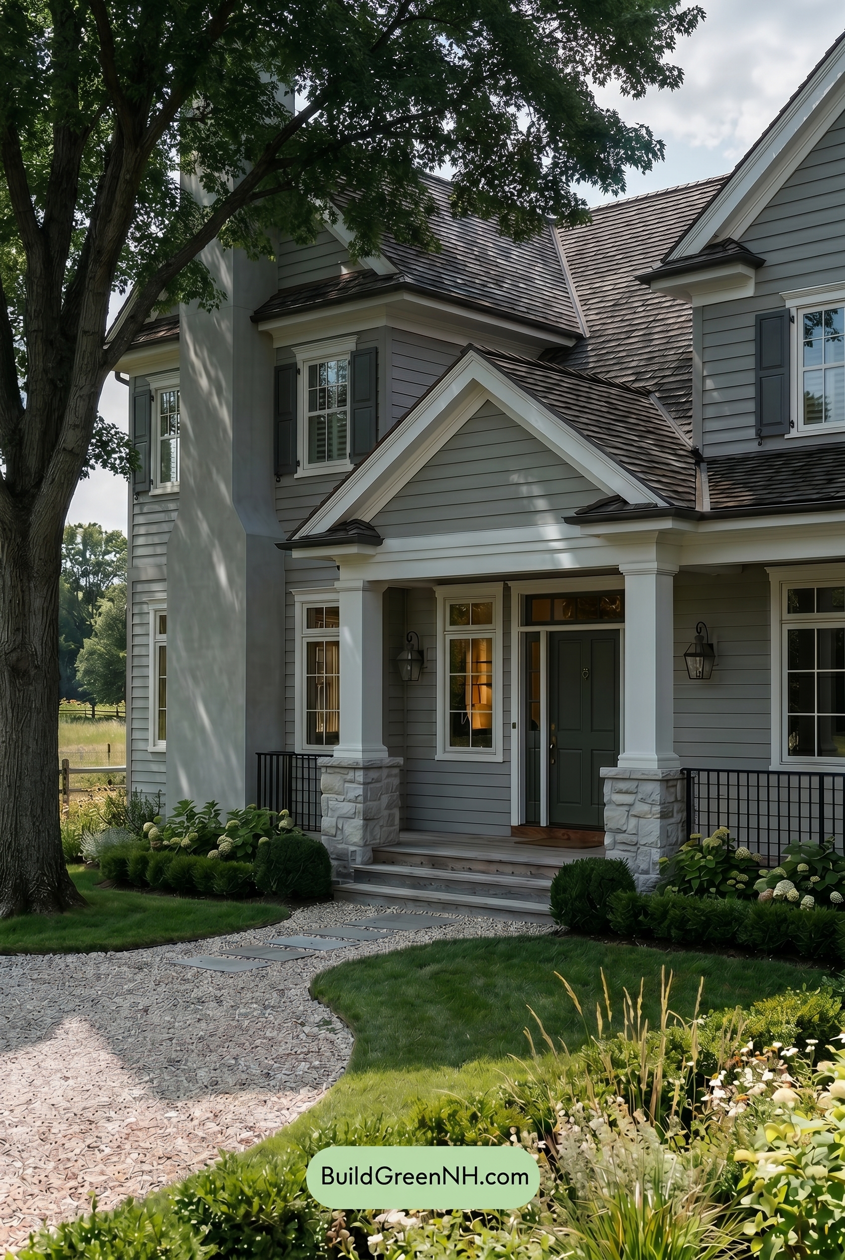 Light Grey Exterior Color Scheme: Smoky Farm Grace - Shade